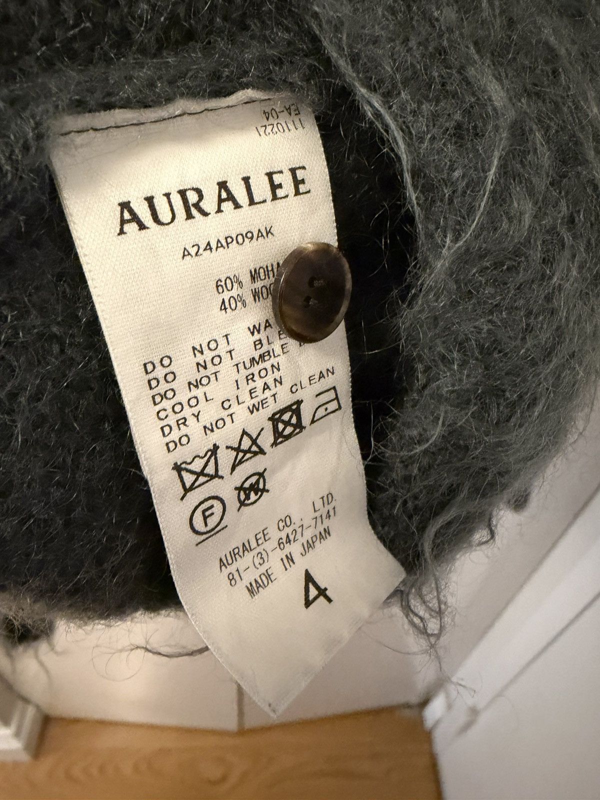 Auralee × Kith Brushed Super Kid Mohair Knit Polo, size 4 Size US L / EU 52-54 / 3 - 12 Thumbnail