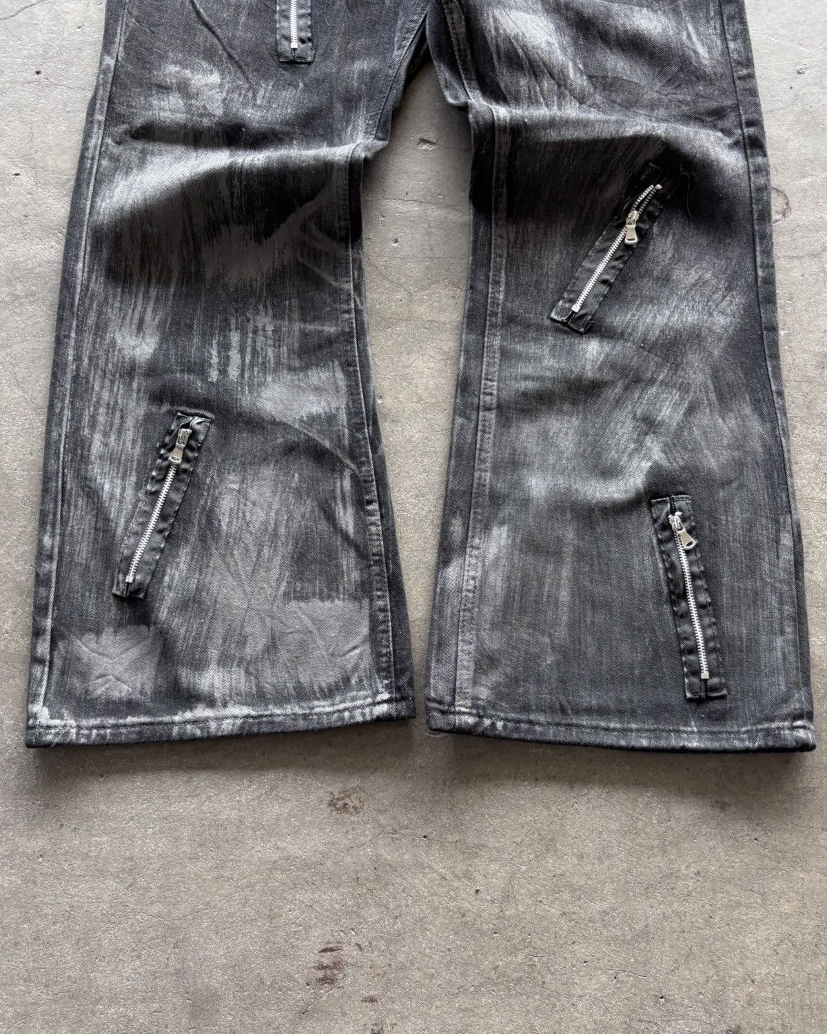 If Six Was Nine × Japanese Brand × Le Grande Bleu (L.G.B.) 2000s BNWT Da Tian Xin Studio Flared Denim Pants Size US 32 / EU 48 - 2 Thumbnail