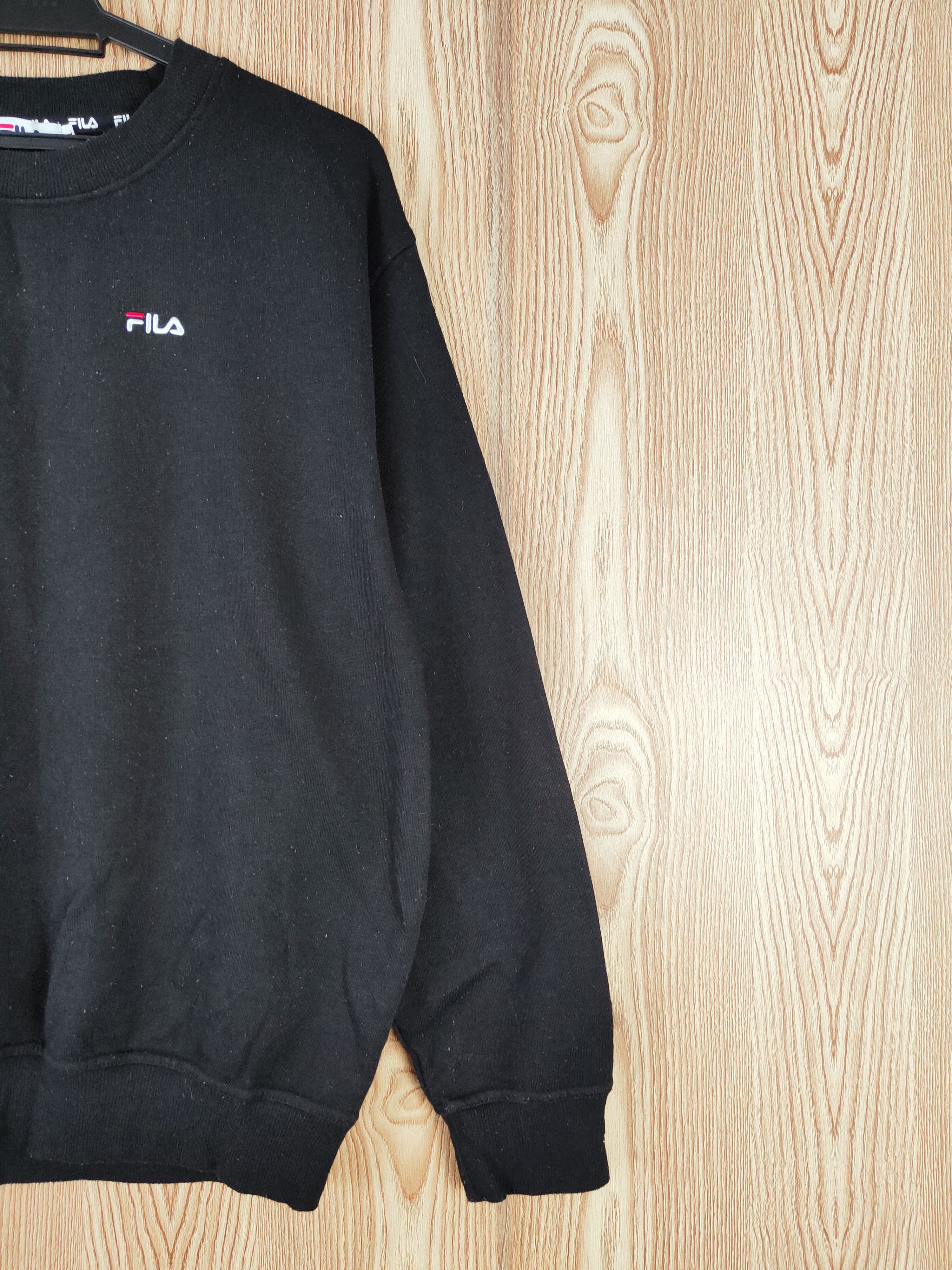 Fila × Japanese Brand × Vintage VINTAGE 💥 Fila Black Sweatshirts (SIMPLE PLAIN SWEATSHIRT) Size US L / EU 52-54 / 3 - 6 Thumbnail