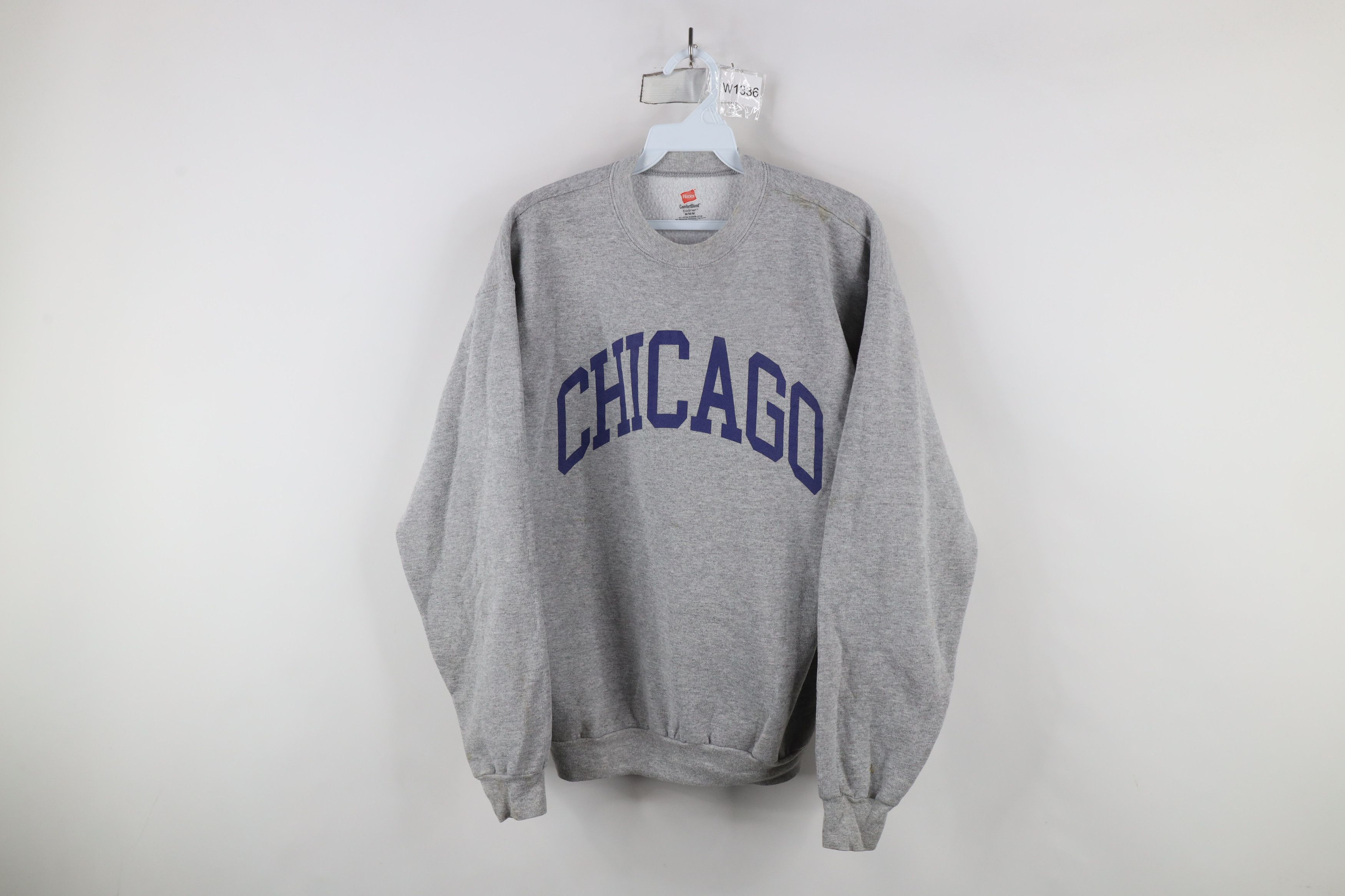 Vintage Vintage Y2K Streetwear Spell Out Chicago Sweatshirt Gray Size US M / EU 48-50 / 2 - 1 Thumbnail