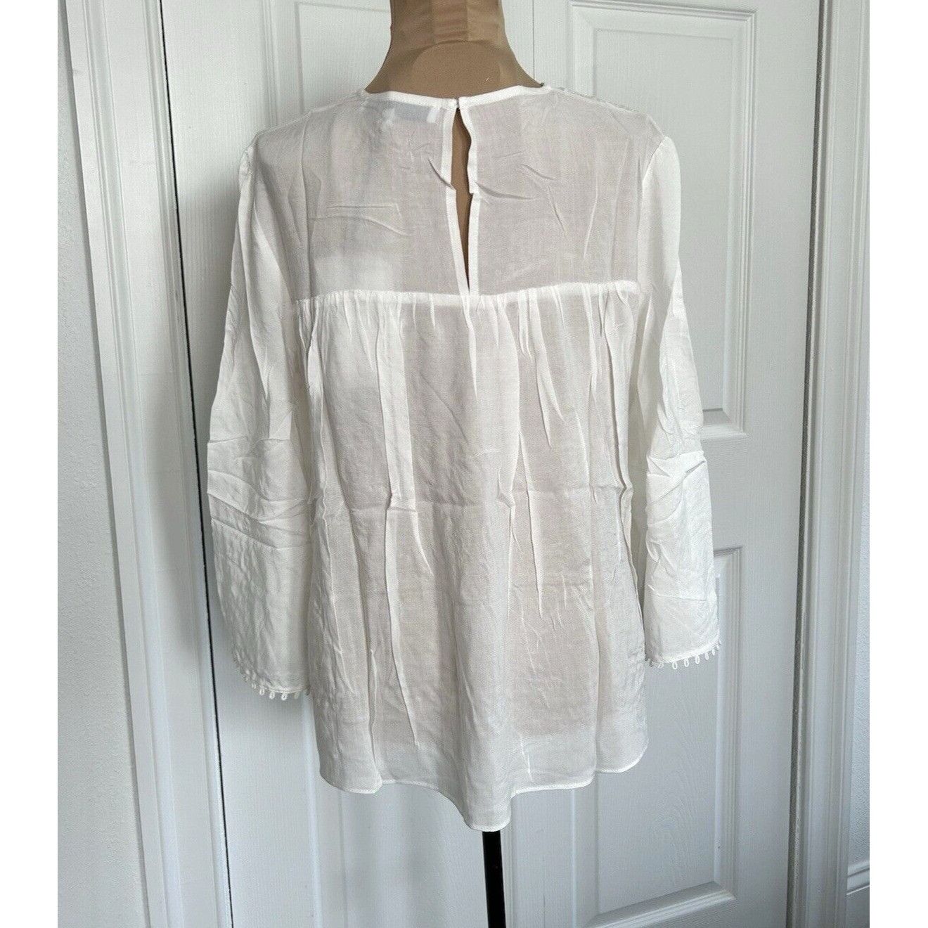 Other Endless Rose Blouse Top Round Neck 3/4 Bell Sleeve Front Lac Size L / US 10 / IT 46 - 2 Thumbnail