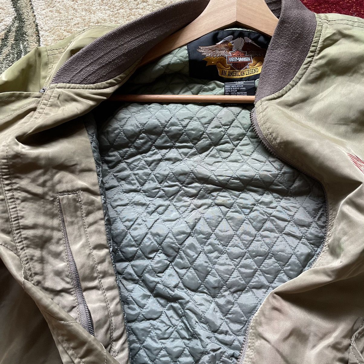 Harley Davidson × Vintage Vintage 90s Harley Davidson Bomber Jacket Size US L / EU 52-54 / 3 - 6 Thumbnail