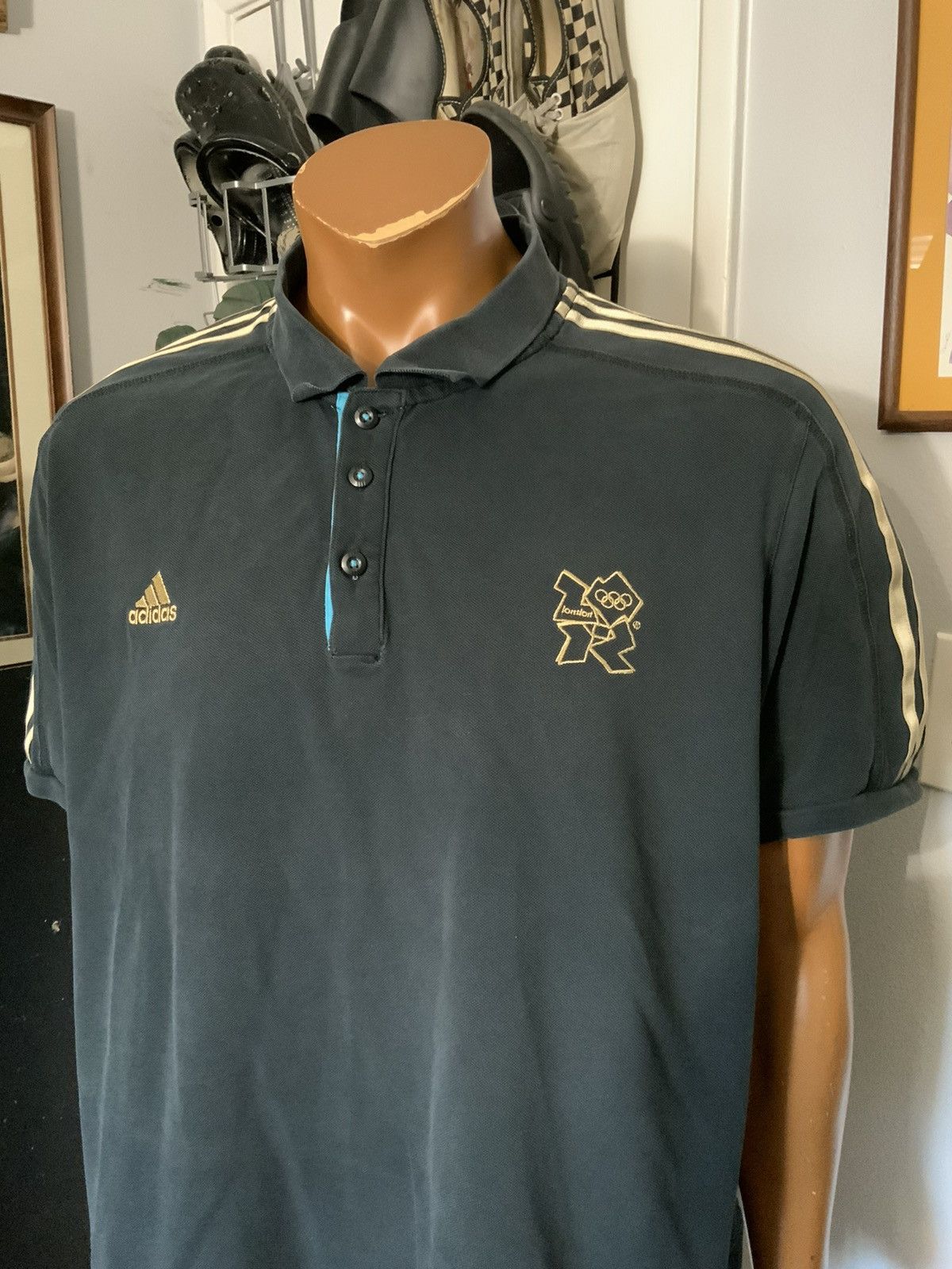 Adidas × USA Olympics Adidas The London 2012 Summer Olympics Gold Polo Shirt Size US XXL / EU 58 / 5 - 9 Thumbnail
