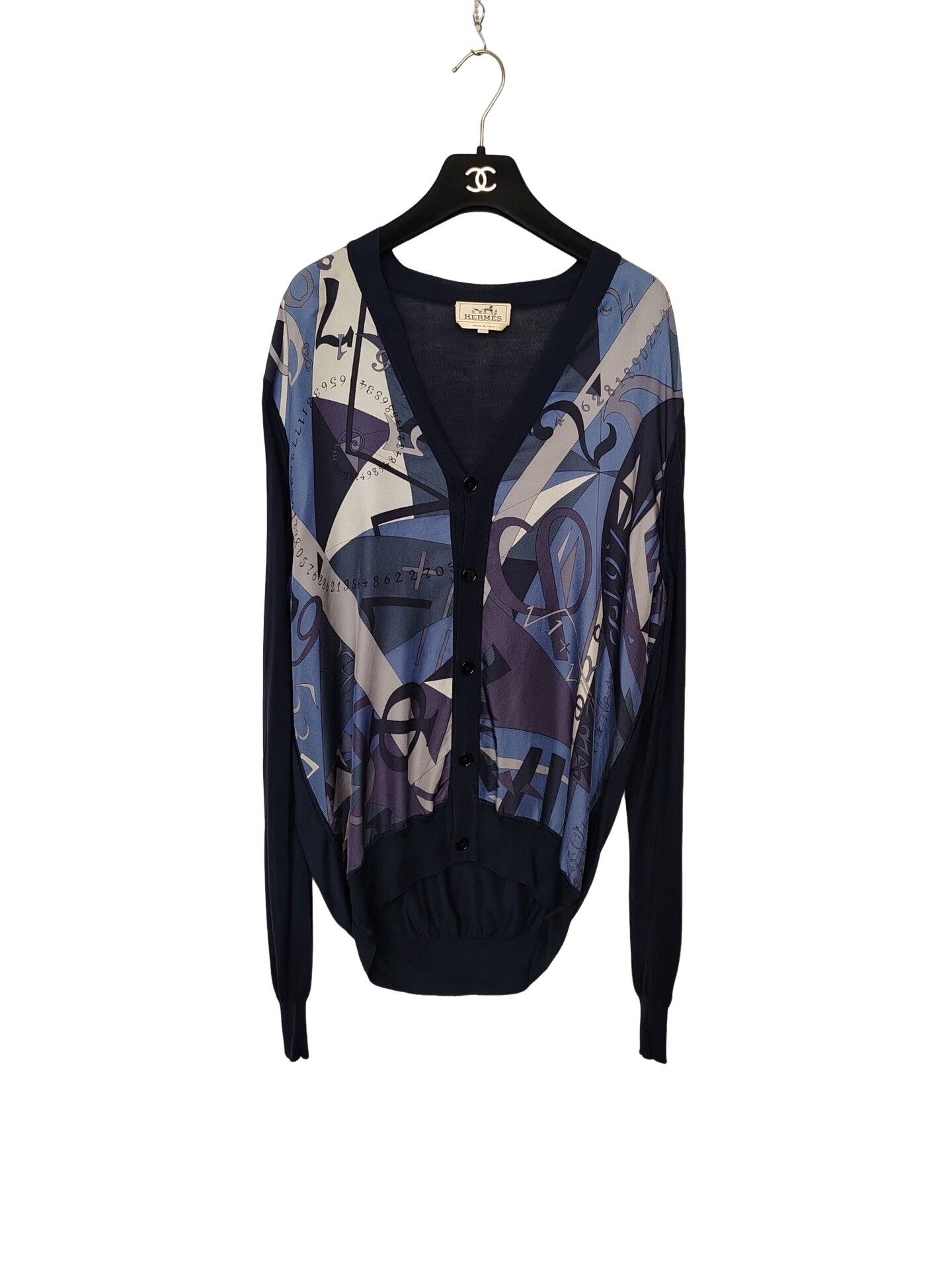 Hermes Hermès Geometric Print Cardigan Size L Size US L / EU 52-54 / 3 - 1 Thumbnail