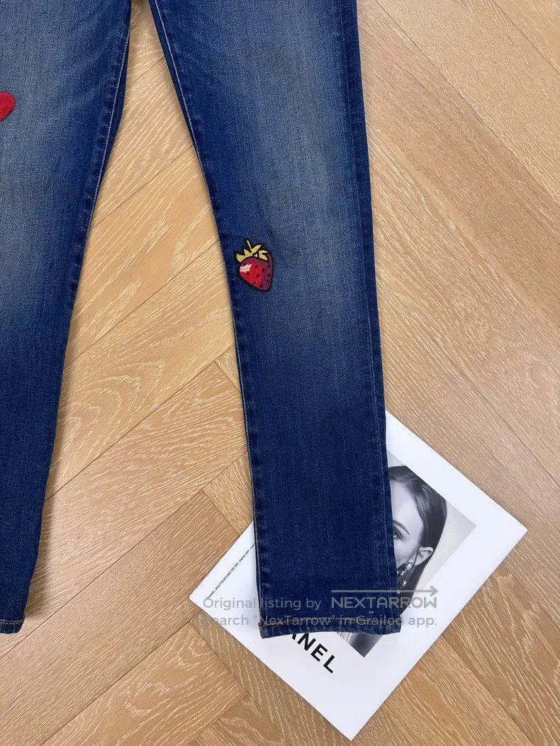 Gucci Gucci Embroidered cherry tiger pattern denim trousers Size 27" / US 4 / IT 40 - 3 Thumbnail