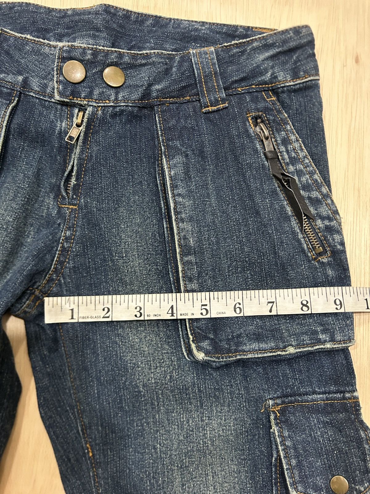 Japanese Brand Y2K Tao Japan Cargo Multi Pocket Tactical Jeans Size 30" / US 8 / IT 44 - 13 Thumbnail