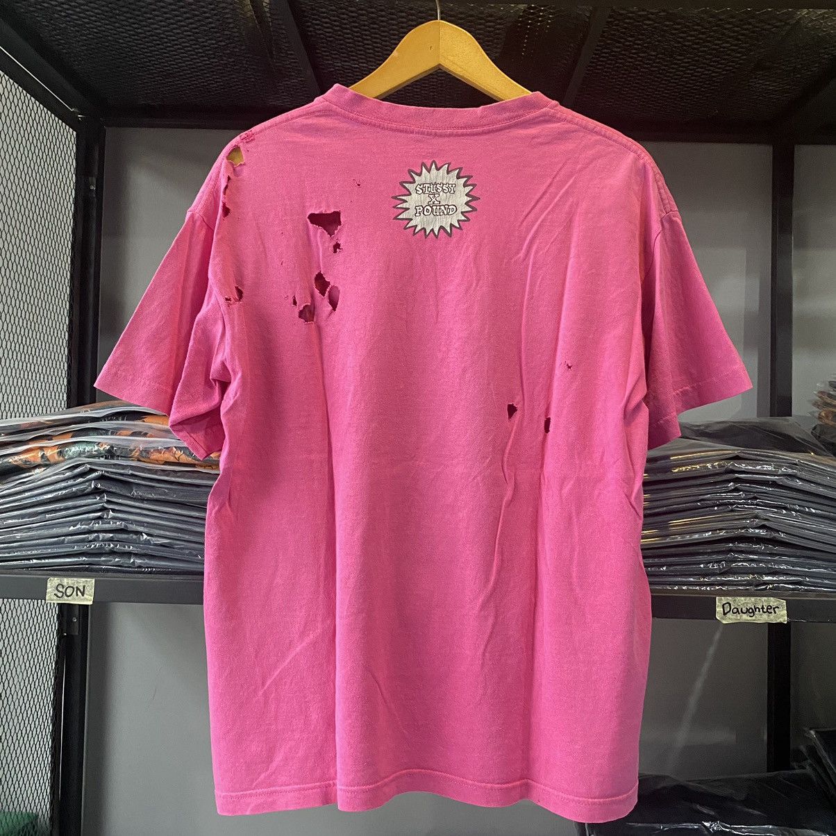 Stussy × Vintage Vintage Stussy x Pound Stu York Crew Distressed Tees Size US M / EU 48-50 / 2 - 12 Thumbnail