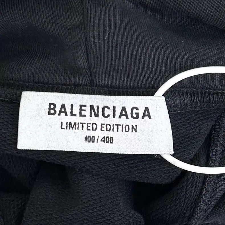 Balenciaga Balenciaga Female Celebrity Poster Washed Black Hoodie Size US S / EU 44-46 / 1 - 3 Thumbnail