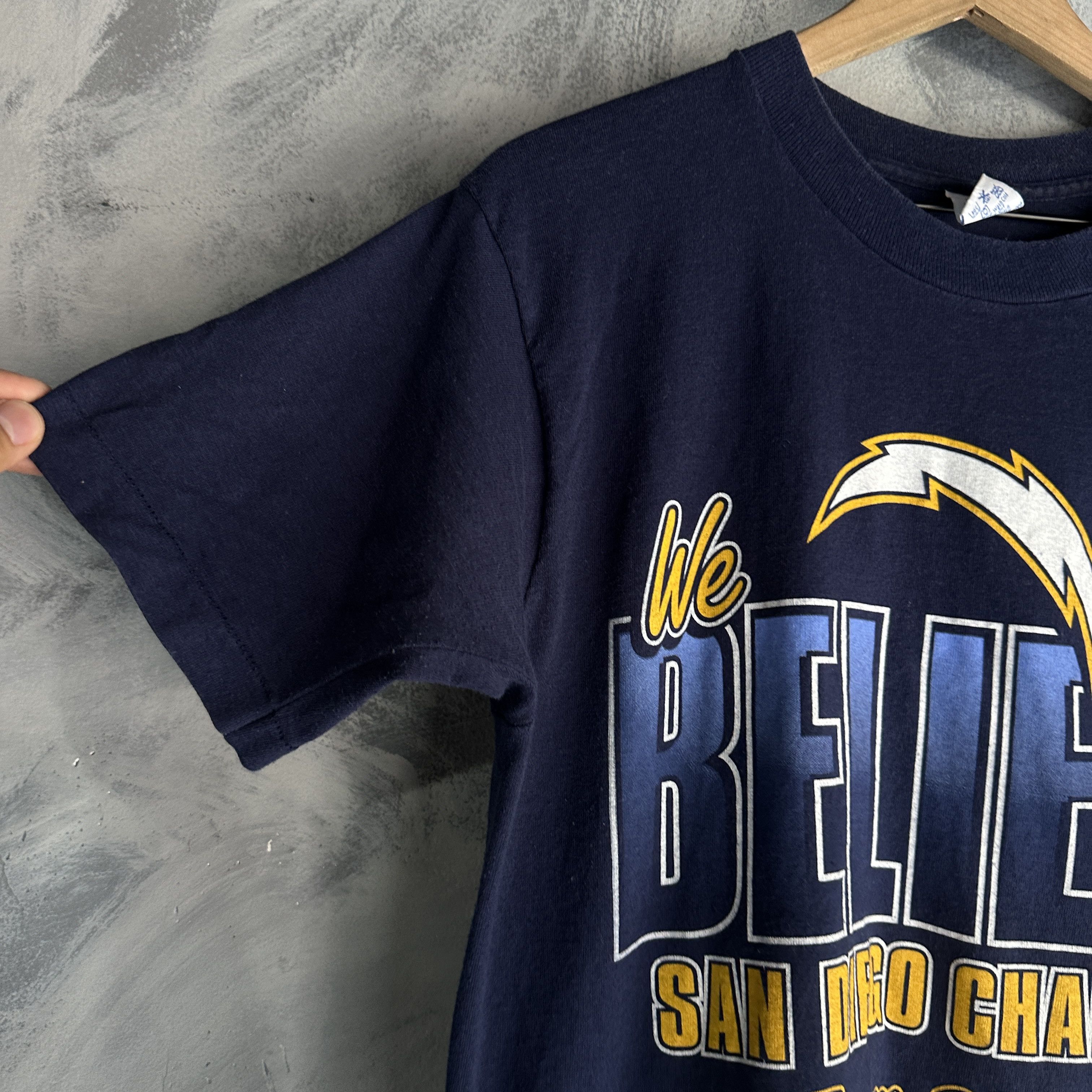 Salem Sportswear Vtg San Diego Chargers T-Shirt Salem 1995 Superbowl Believe Size US M / EU 48-50 / 2 - 5 Thumbnail