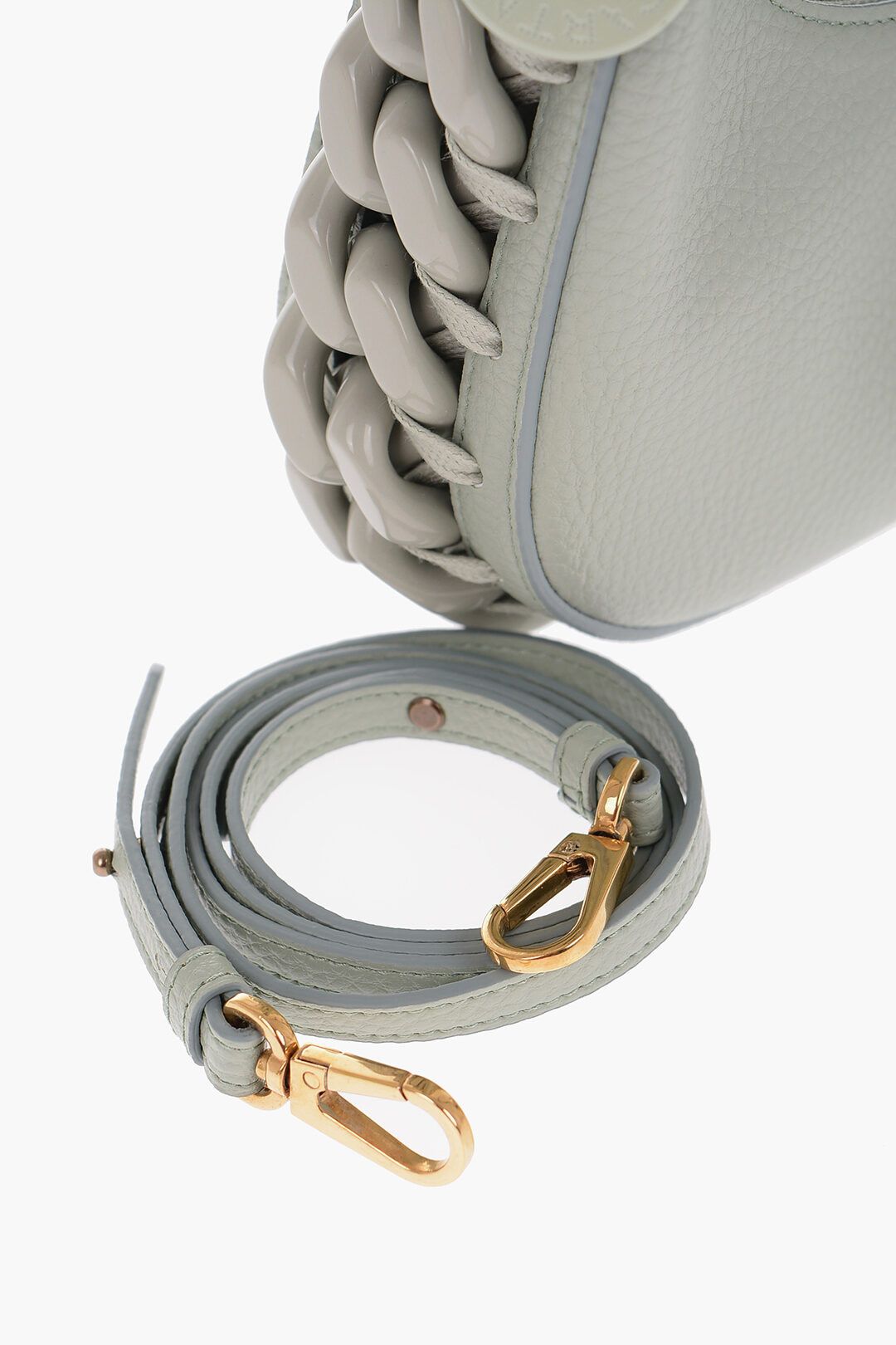 Stella McCartney og1mm0824 Size: OS / Mini Hobo Bag WIth Chain in Grey Size ONE SIZE - 4 Thumbnail