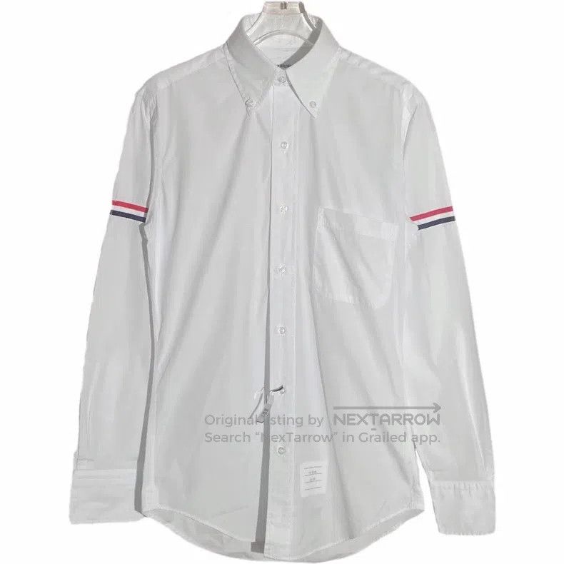 Thom Browne Thom Browne Long-sleeved shirt with single row of buttons Size US S / EU 44-46 / 1 - 1 Thumbnail