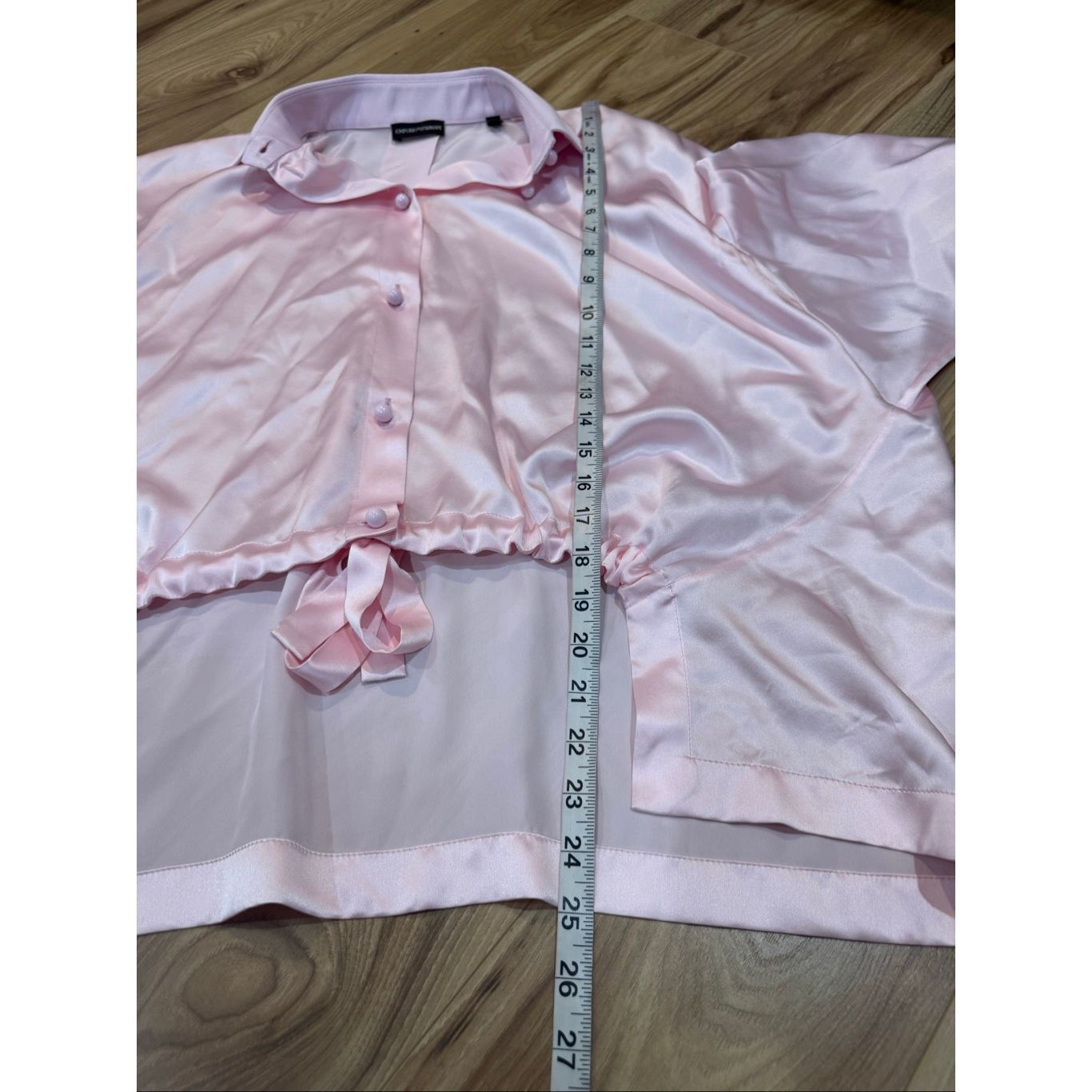 Emporio Armani EMPORIO ARMANI DRAWSTRING SILK SHIRT blouse size tag missing fit Medium Large Size M / US 6-8 / IT 42-44 - 8 Thumbnail
