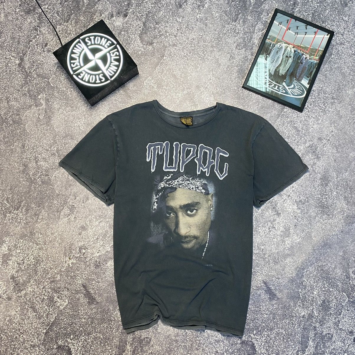 Band Tees Vintage Tupac 2Pac Big Face logo 2017 rap tee Size US XL / EU 56 / 4 - 1 Thumbnail