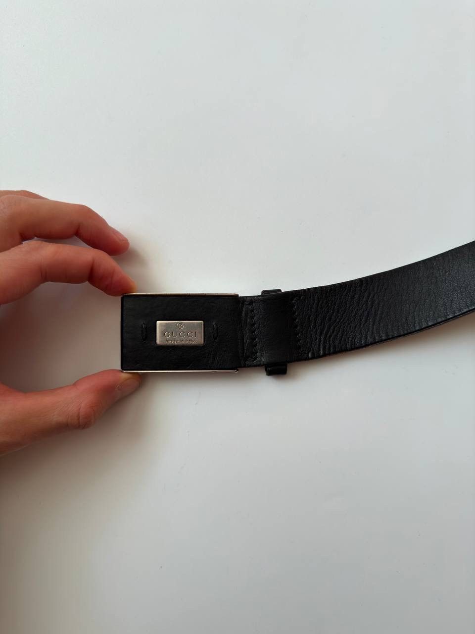 Gucci GUCCI top type leather plain belt size 90/36 black Size ONE SIZE - 13 Thumbnail