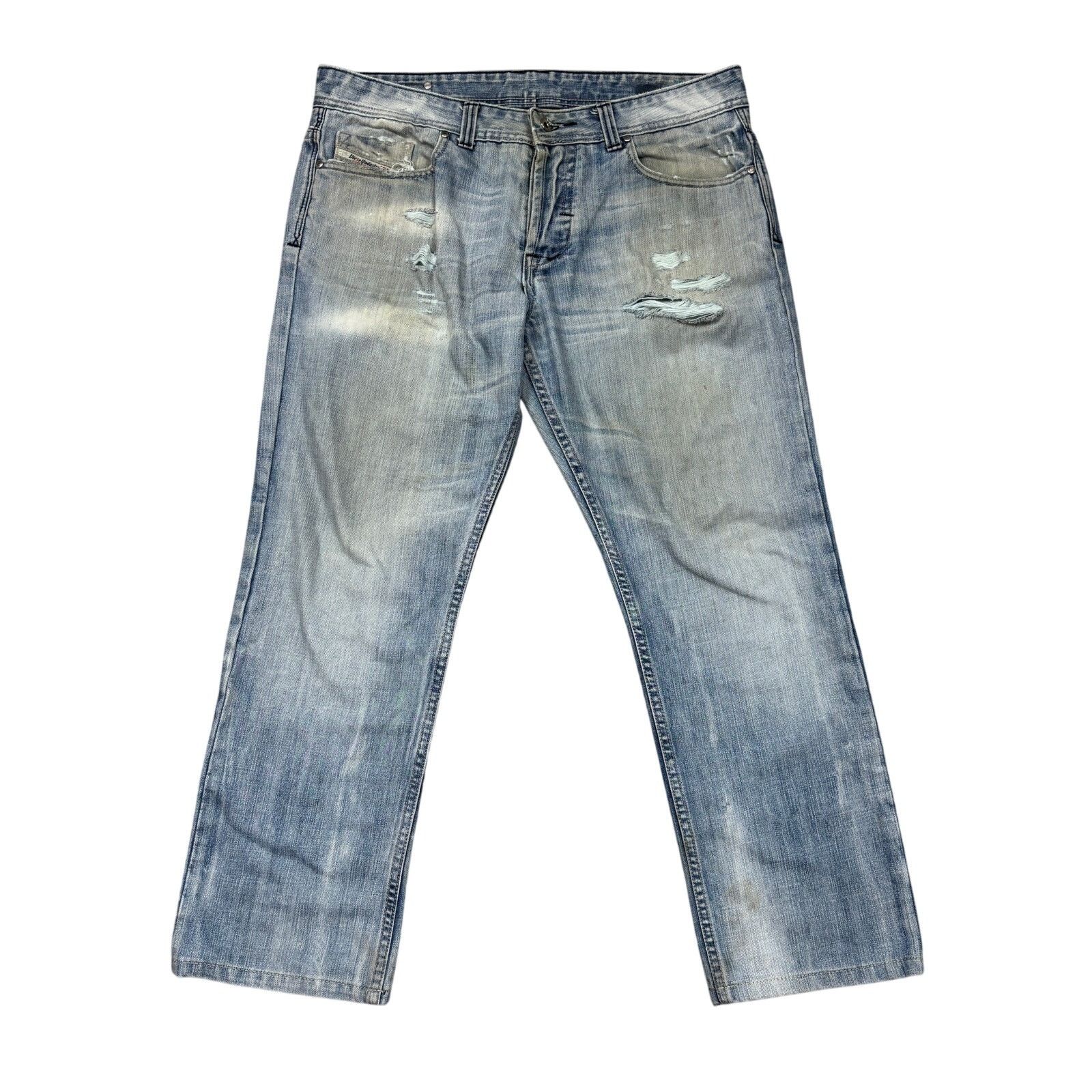 Diesel Diesel Safado Straight Leg Distressed Jeans Men's 36x27 Y2K Size US 36 / EU 52 - 1 Thumbnail