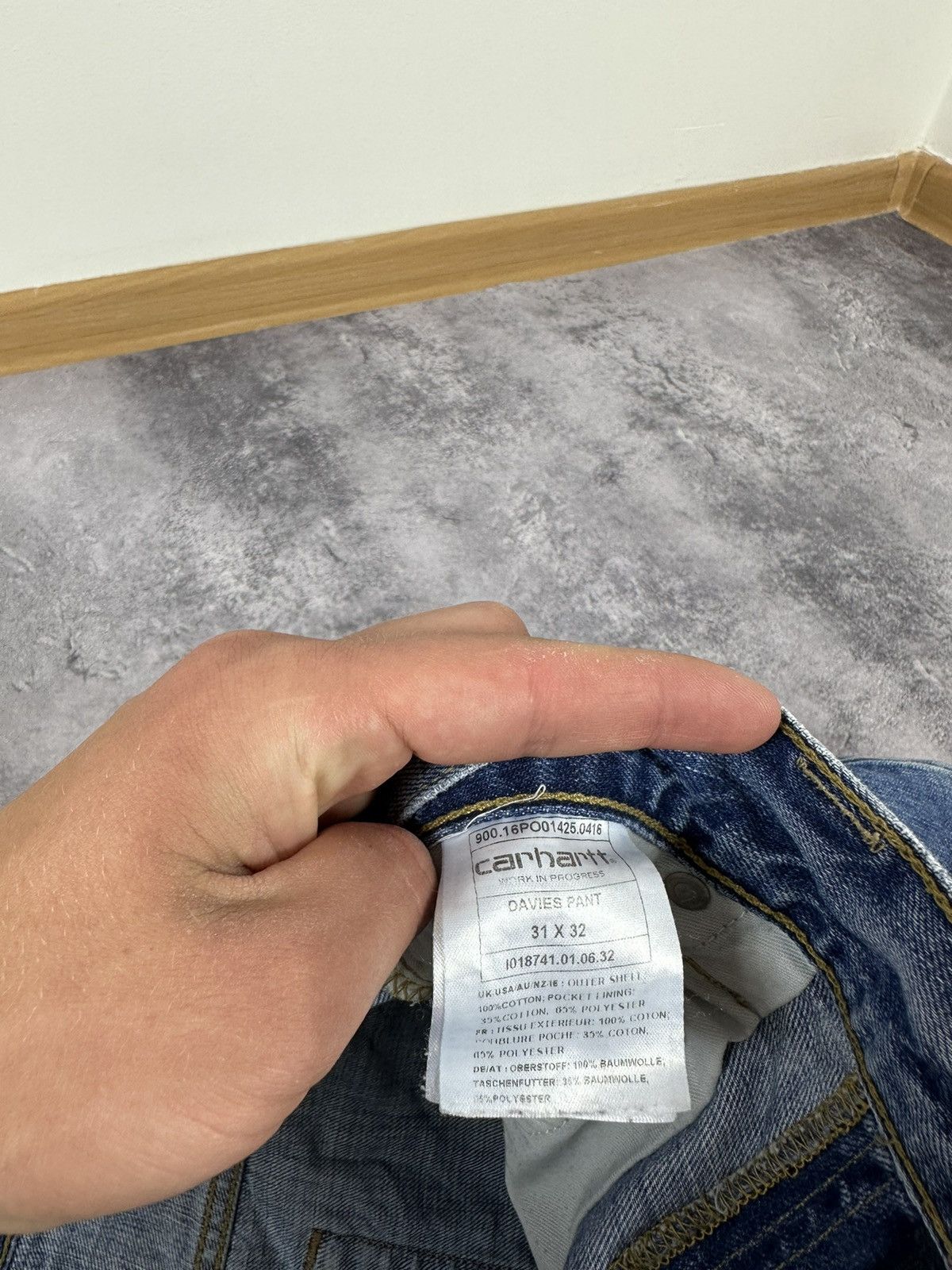 Carhartt Vintage Carhartt Washed Blue Denim Y2K Opium USA Work Jeans Size US 32 / EU 48 - 16 Thumbnail
