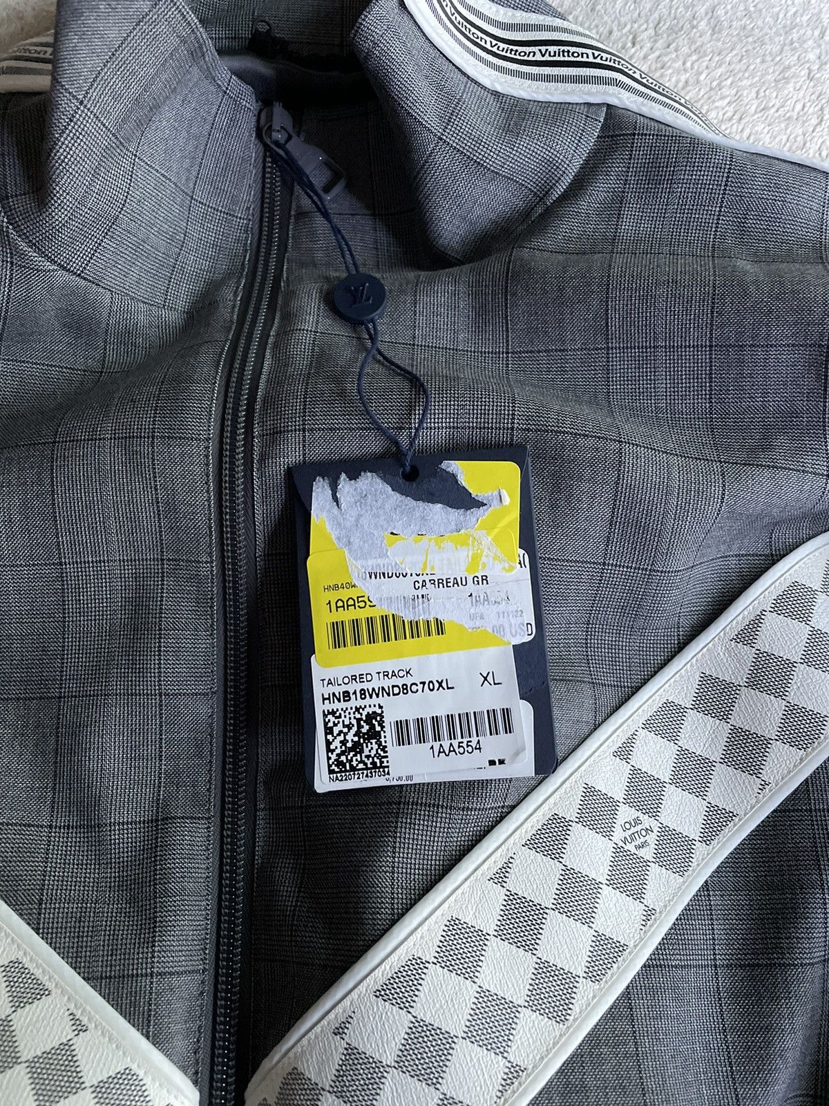 Louis Vuitton Louis Vuitton Grey Damier Tailored Track Jacket Size US XL / EU 56 / 4 - 9 Thumbnail