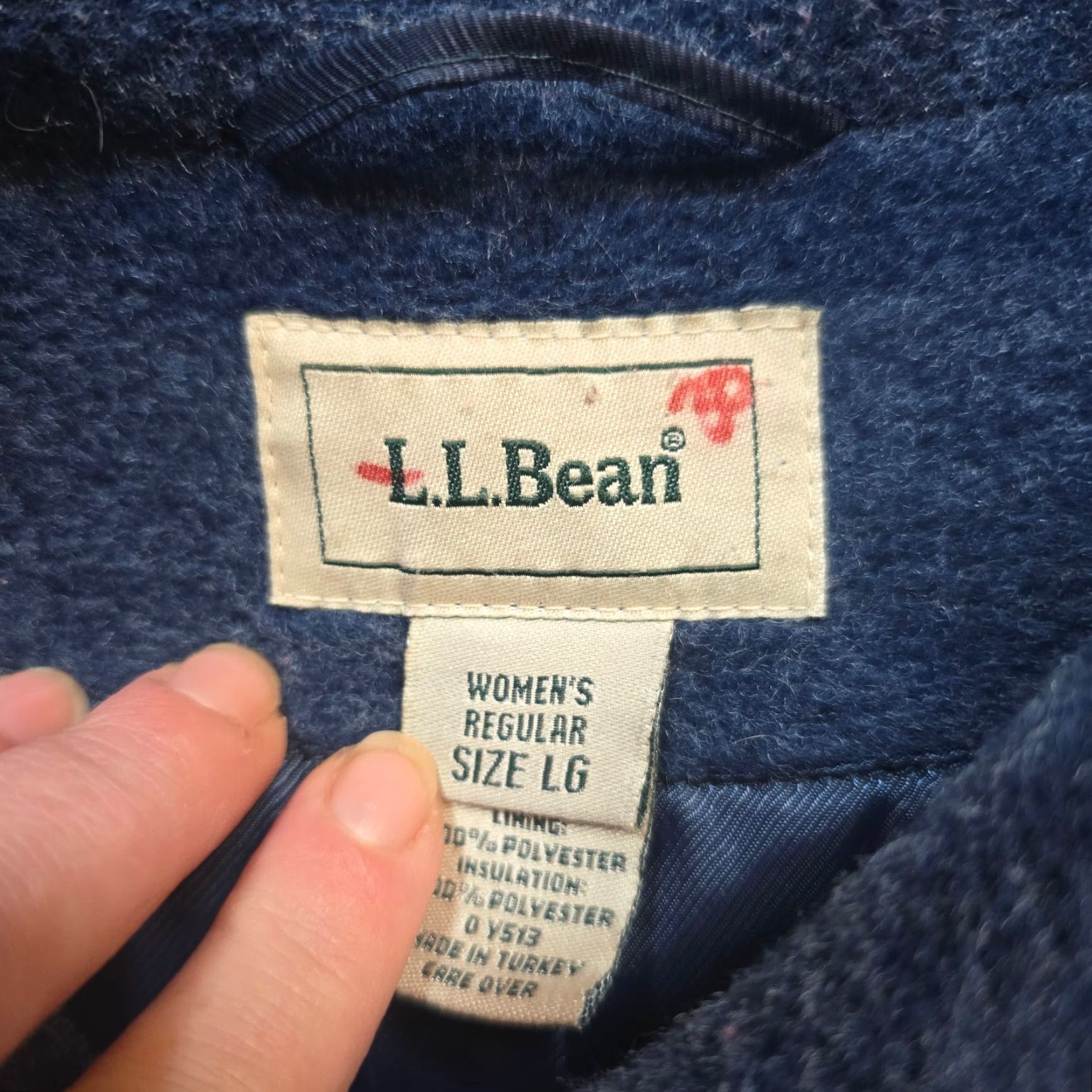 Vintage **LL Bean Womens Large Blue Wool Blend Button Jacket** User: LL Bean Womens Large Blue Wool Blend Chenille Button Jacket Size L / US 10 / IT 46 - 3 Thumbnail