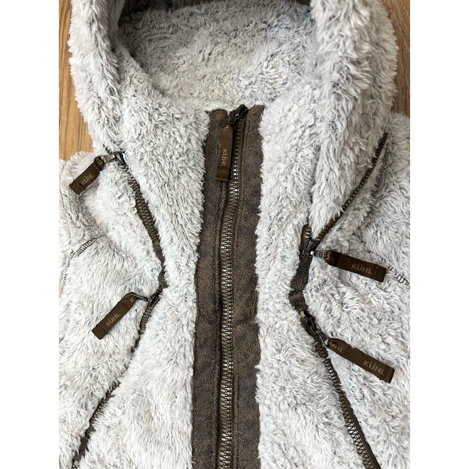 Vintage KUHL Flight Fleece Vest Women's L Light Gray Size L / US 10 / IT 46 - 4 Thumbnail