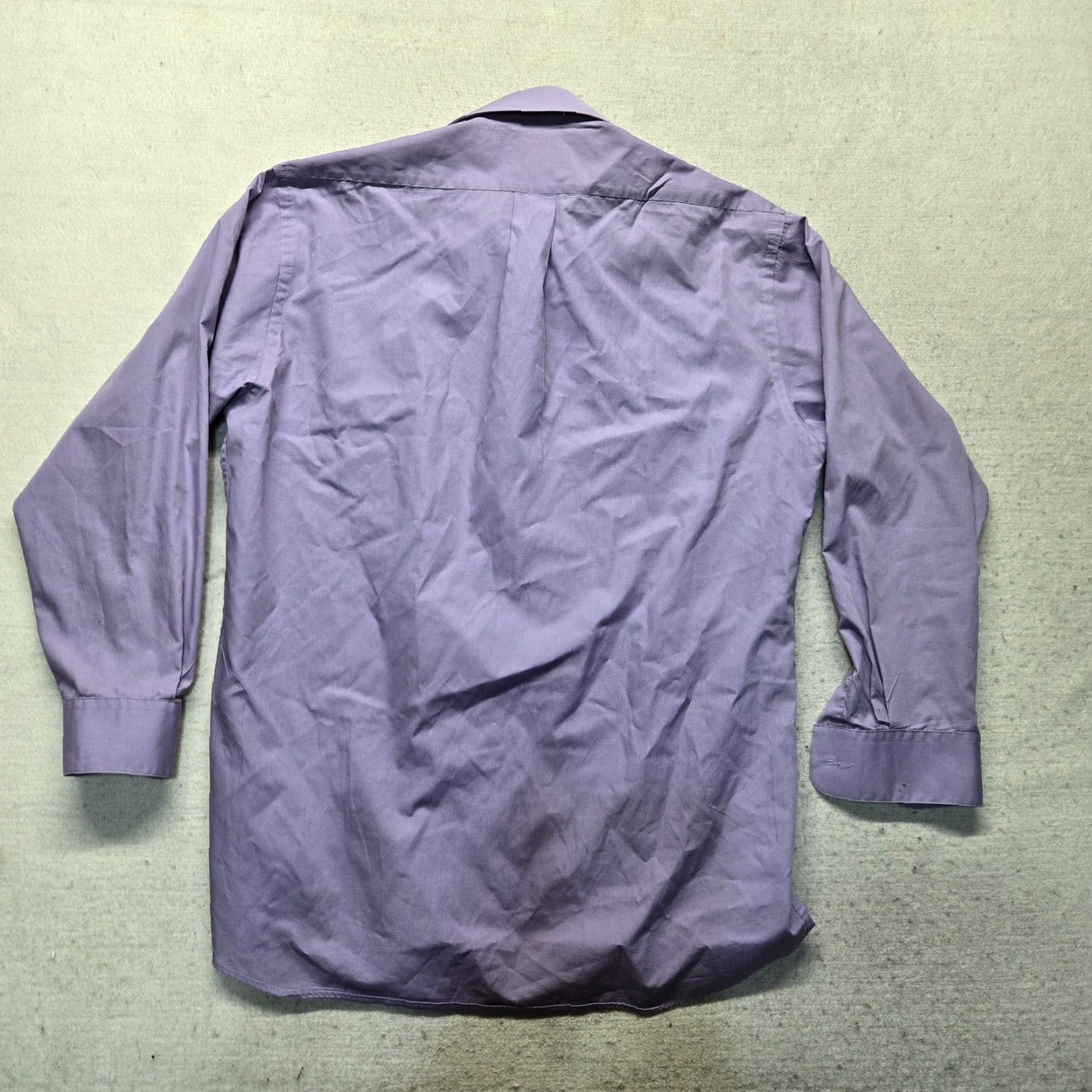 Vintage Covington Solid Purple Button Up Dress Long Sleeve Shirt Adult Men’s M 15 15.5 Size 40R - 7 Thumbnail