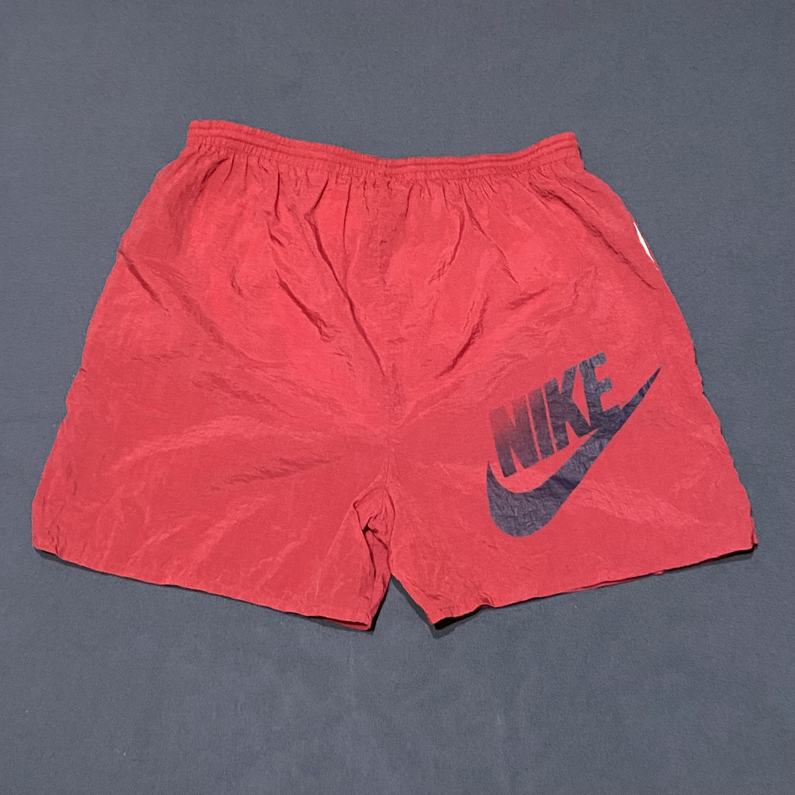 Nike × Vintage Vintage 90s Nike Travis Scott Big Swoosh Lined Shorts Size US 35 - 3 Thumbnail