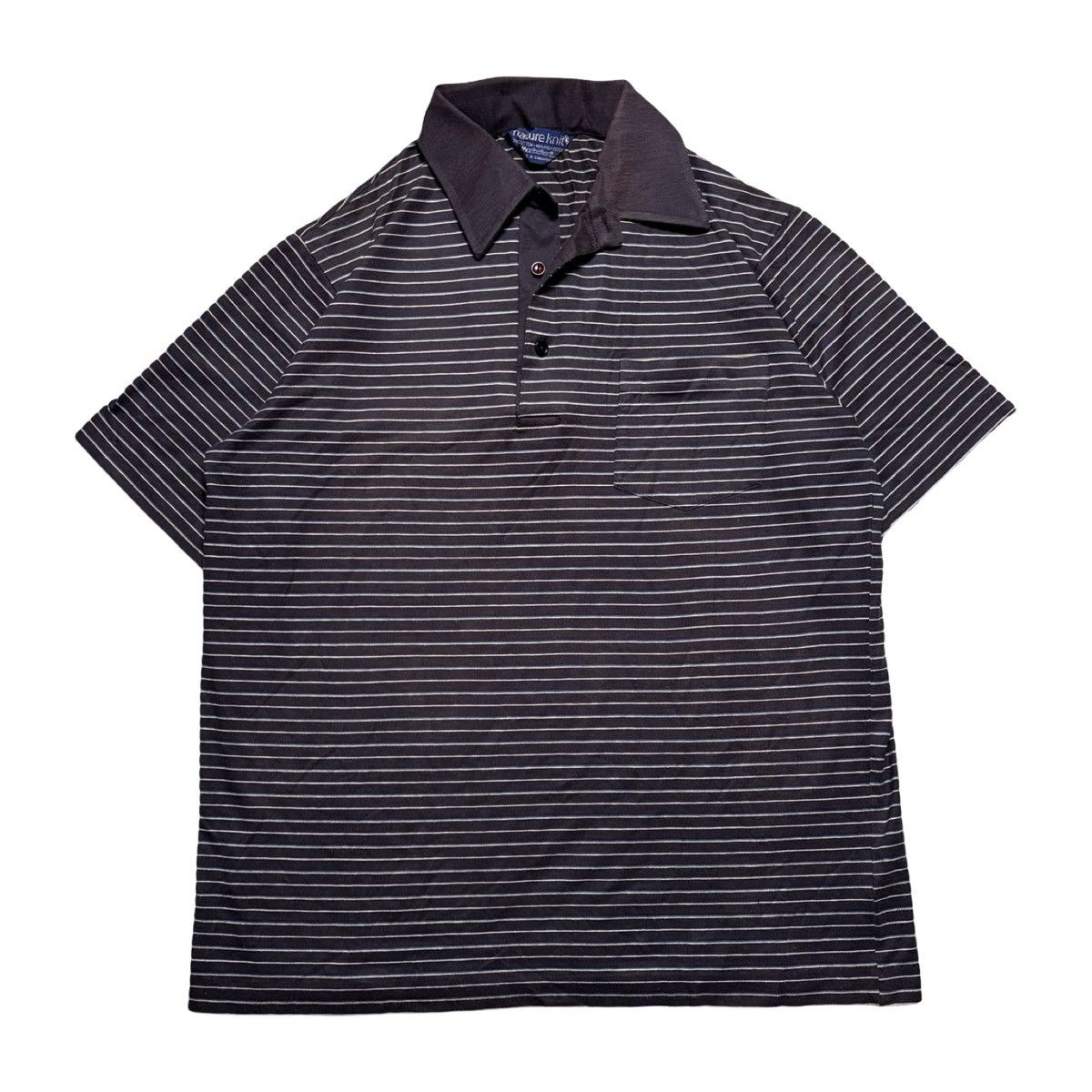 Other Vintage 60s Manhattan Nature Knit Polo Shirt Faded Black M Size US M / EU 48-50 / 2 - 1 Thumbnail