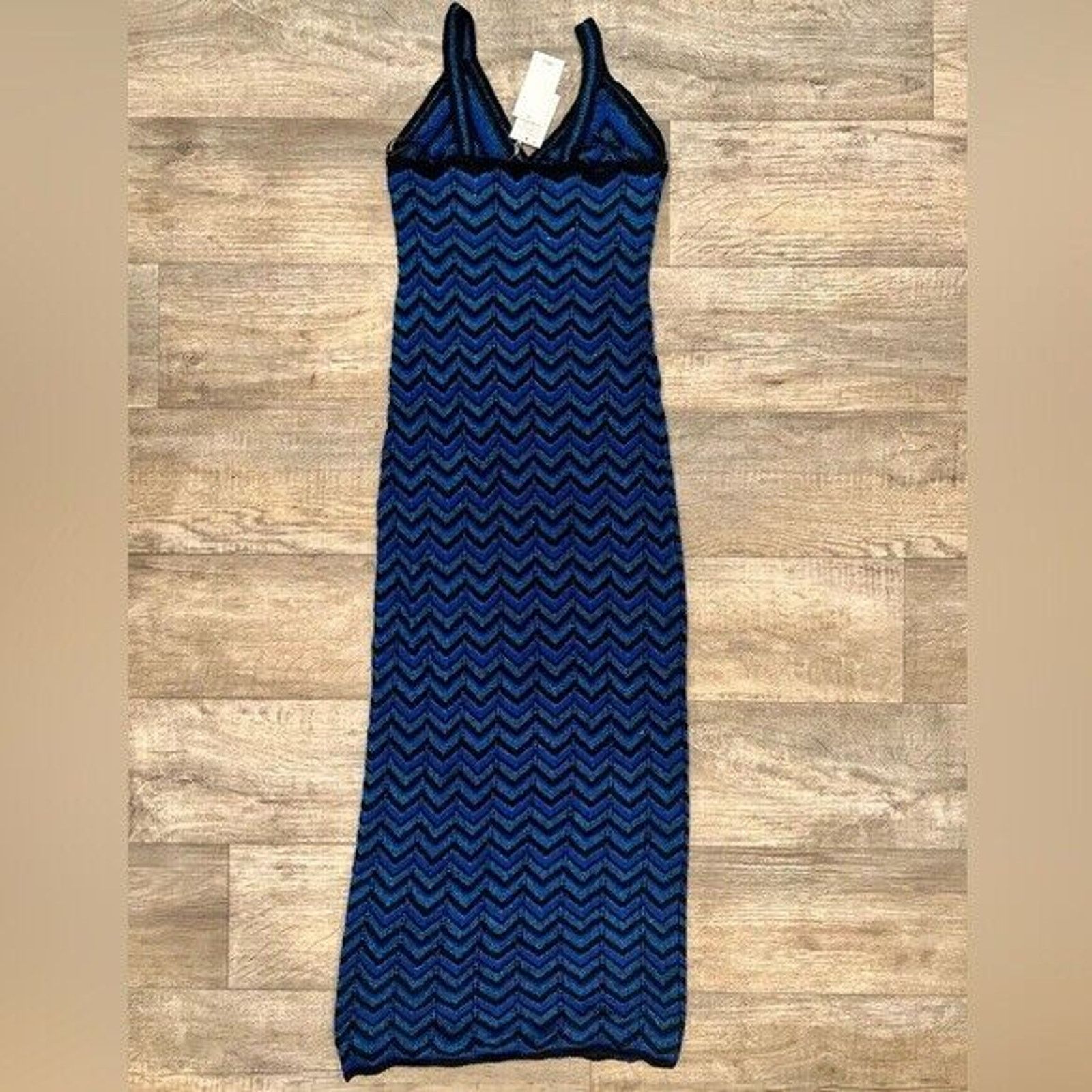 Mango RARE! MANGO BLOGGER FAVE! Fitted Metallic Maxi Dress NWT Size XL / US 12-14 / IT 48-50 - 23 Thumbnail