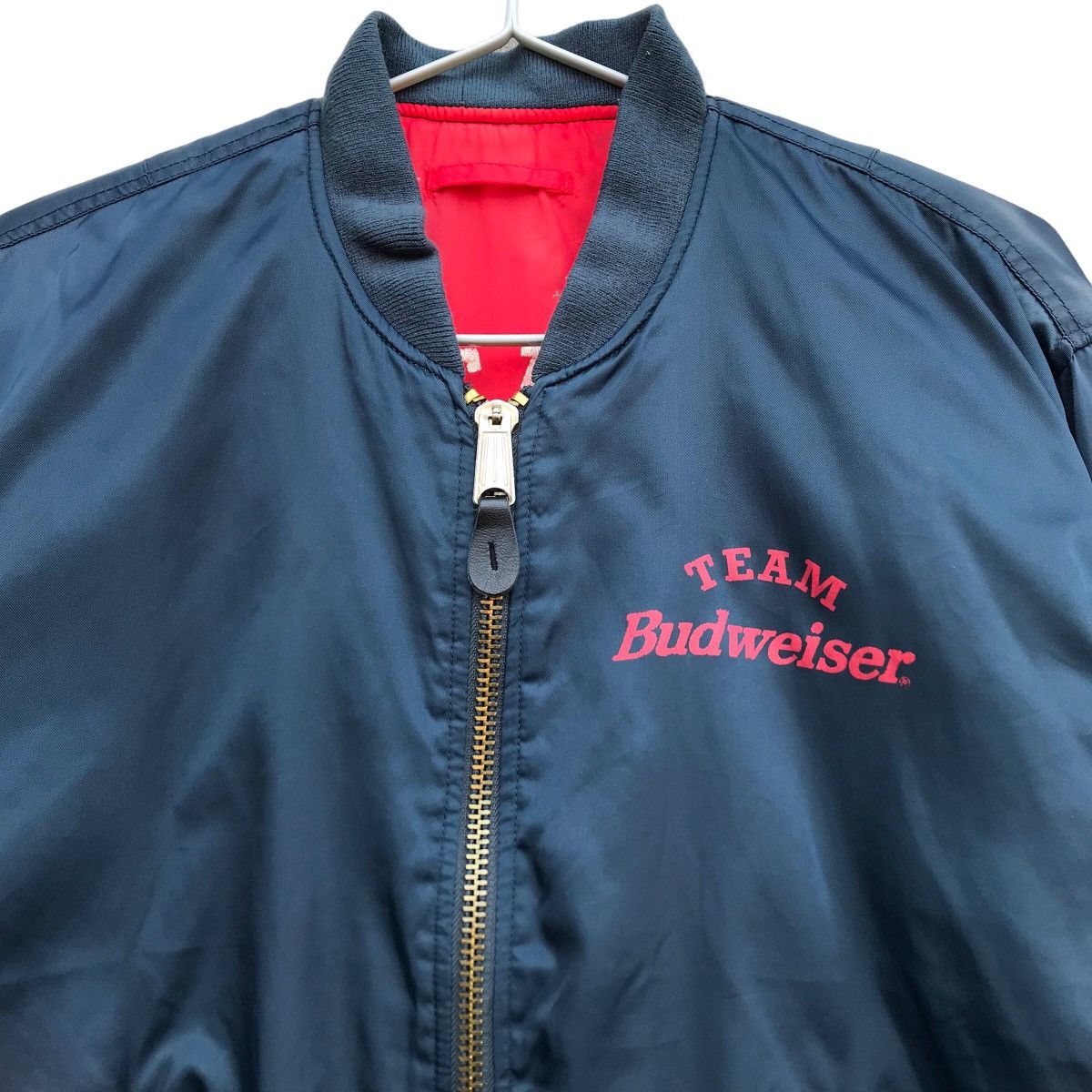 Budweiser × Vintage Vintage Budweiser Team Reversible Bomber Jacket Big Logo Size US L / EU 52-54 / 3 - 3 Thumbnail