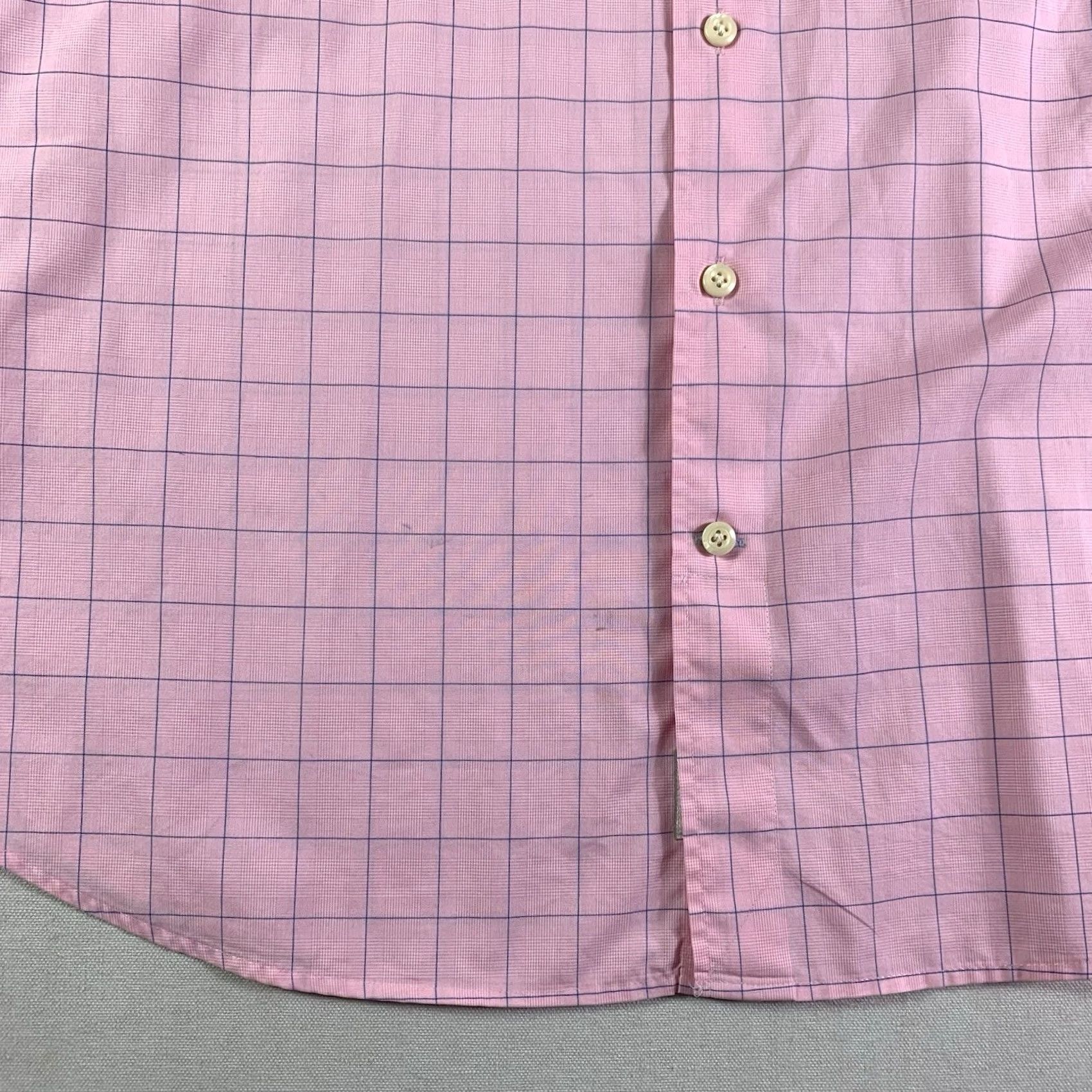 Peter Millar Peter Millar Button Up Shirt Mens 17 Long Pink White Windowpane Nanoluxe Nanoluxe Button-Up Shirt Regular Size 17 Pink Windowpane Mens Constants Size US XL / EU 56 / 4 - 5 Thumbnail