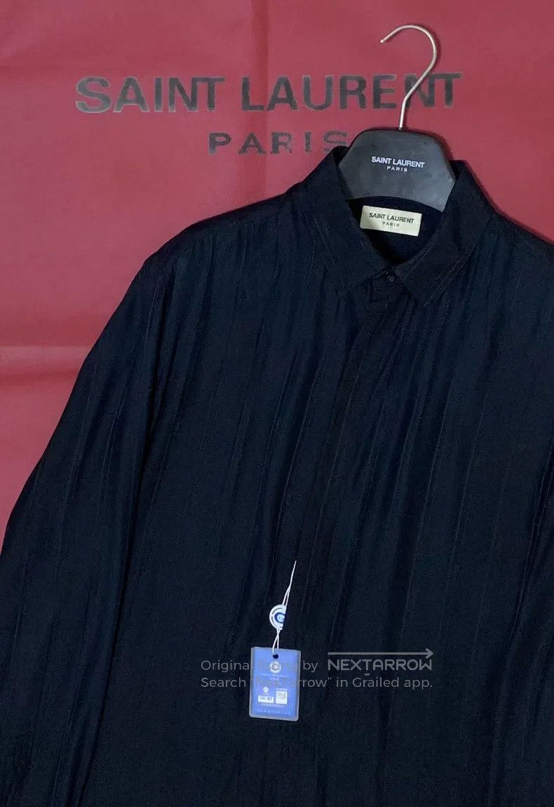 Saint Laurent Paris Saint Laurent Paris size 39 Silk Black YSL Striped Motto S Size US L / EU 52-54 / 3 - 9 Thumbnail