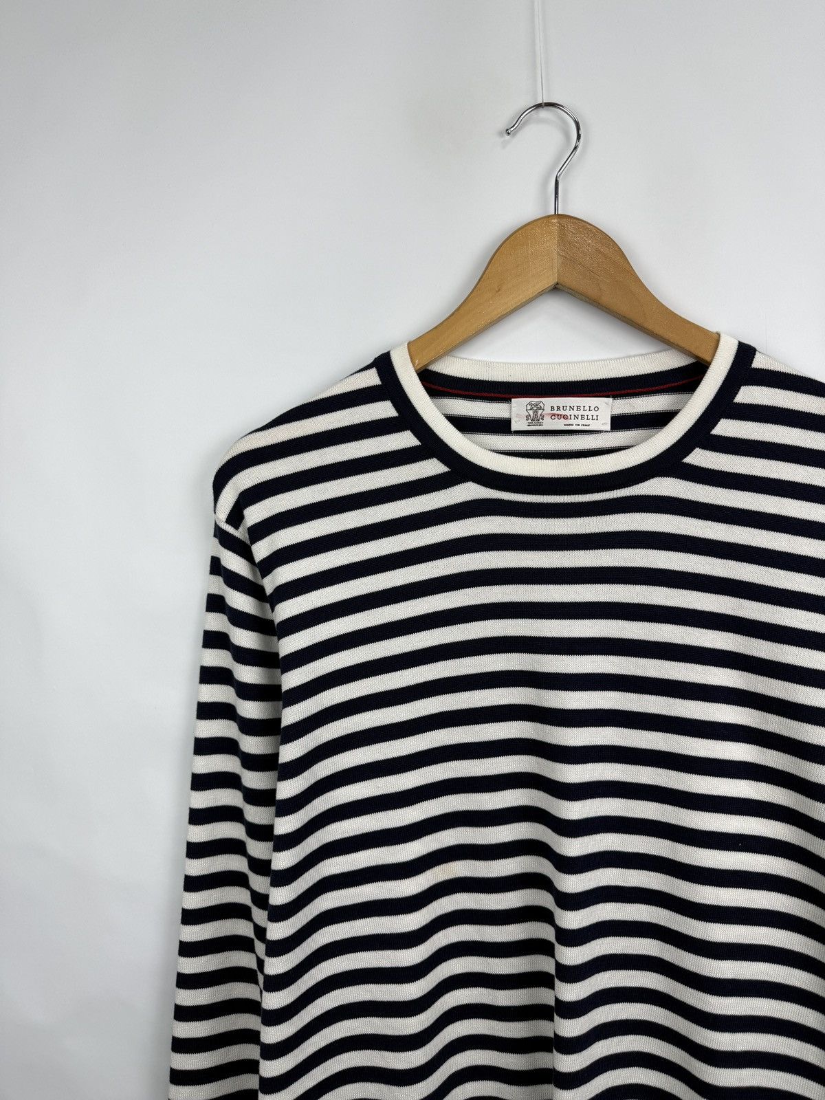 Brunello Cucinelli 🇮🇹 Brunello Cucinelli Luxury Striped Sweater Made in Italy Size US L / EU 52-54 / 3 - 7 Thumbnail