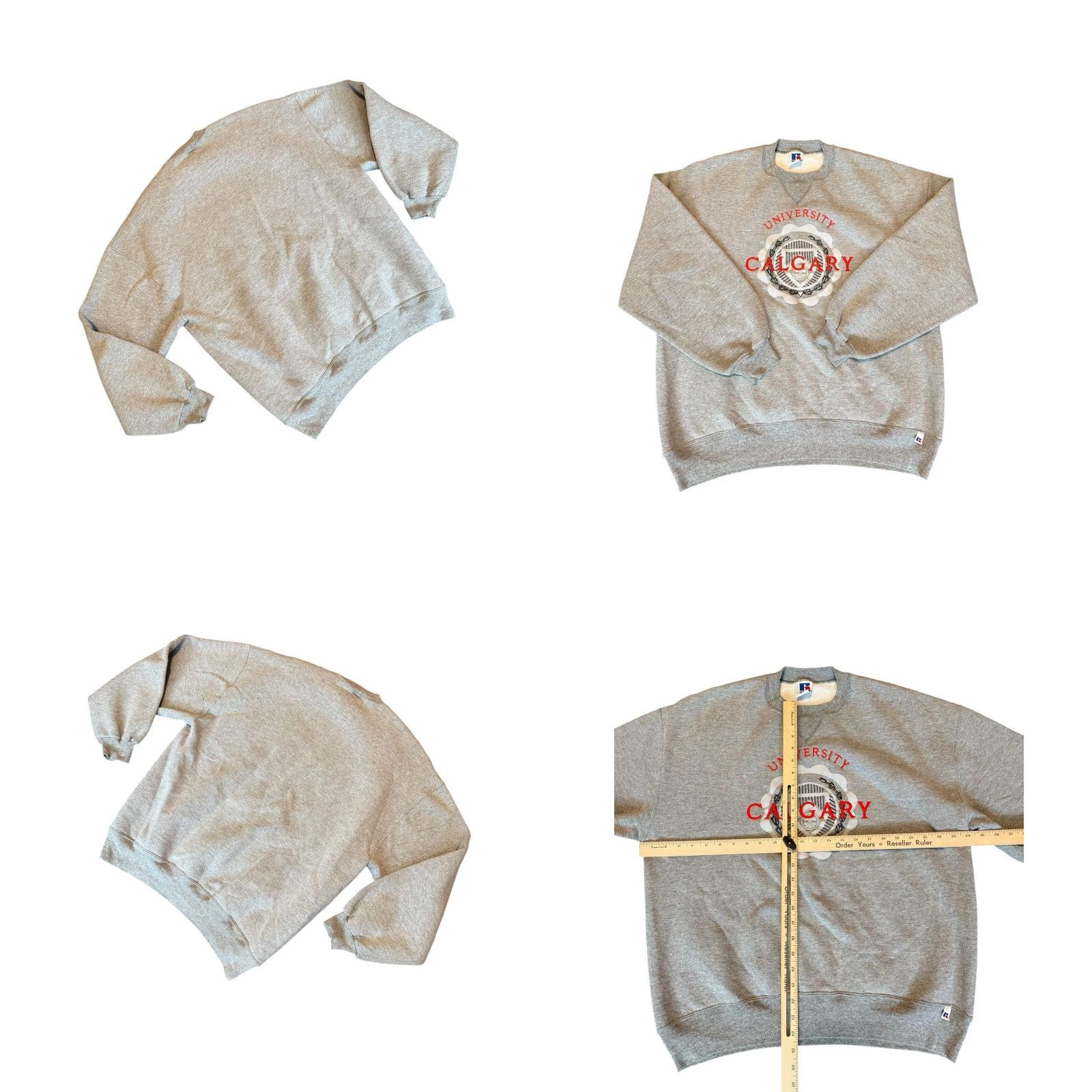 Vintage VINTAGE Russell Athletics University Of Calgary Gray Sweatshirt XL USA Men Pullover Crew Neck Fleece Cotton Size US XL / EU 56 / 4 - 8 Thumbnail