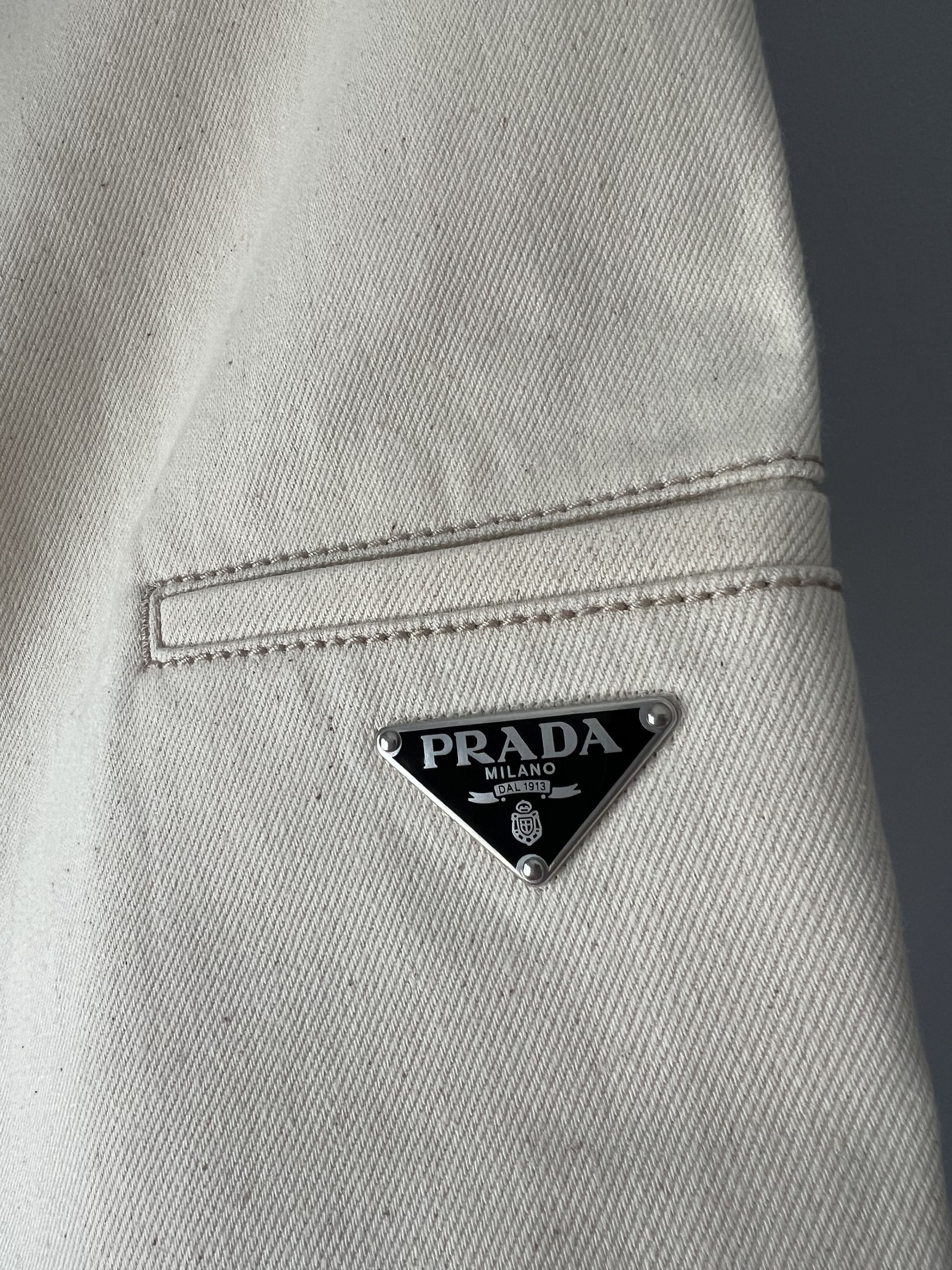 Prada Prada Loose Fit Bull Denim Pants in Natural Size US 36 / EU 52 - 7 Thumbnail