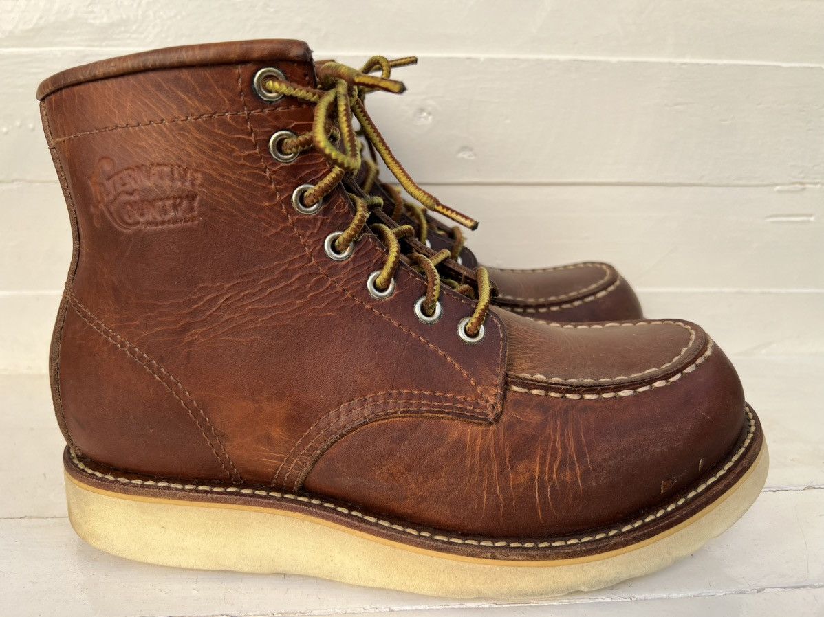 Japanese Brand Alternative Country DAY WALKER Brown leather Men’s Boots Size US 8 / EU 41 - 3 Thumbnail