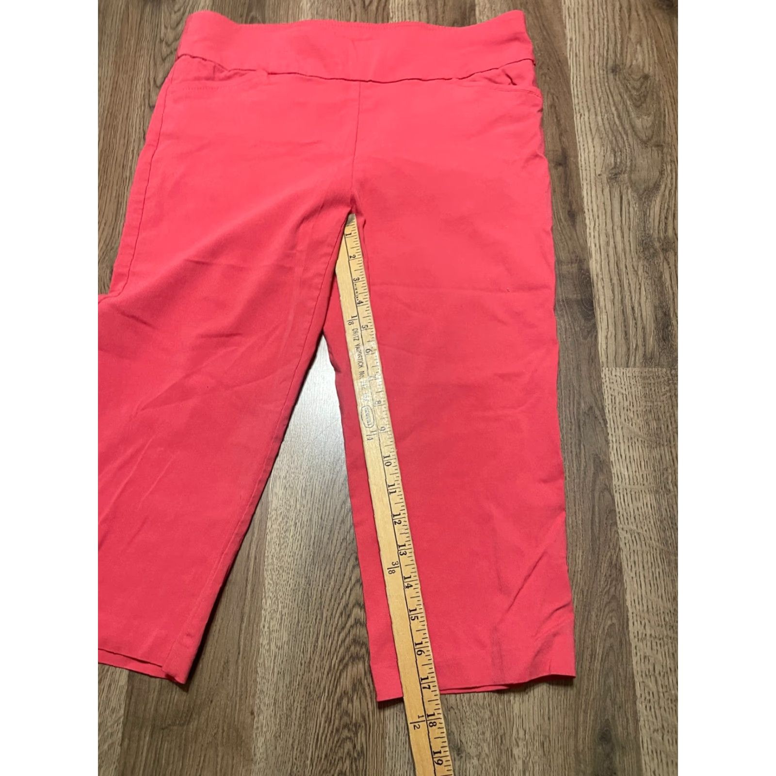 Vintage VINTAGE? No — Christopher & Banks Pants Women's 6 Orange Capris Pull On Signature Slimming Slim Capri Casual Straight Inseam 17 Linen? Size 28" / US 6 / IT 42 - 6 Thumbnail