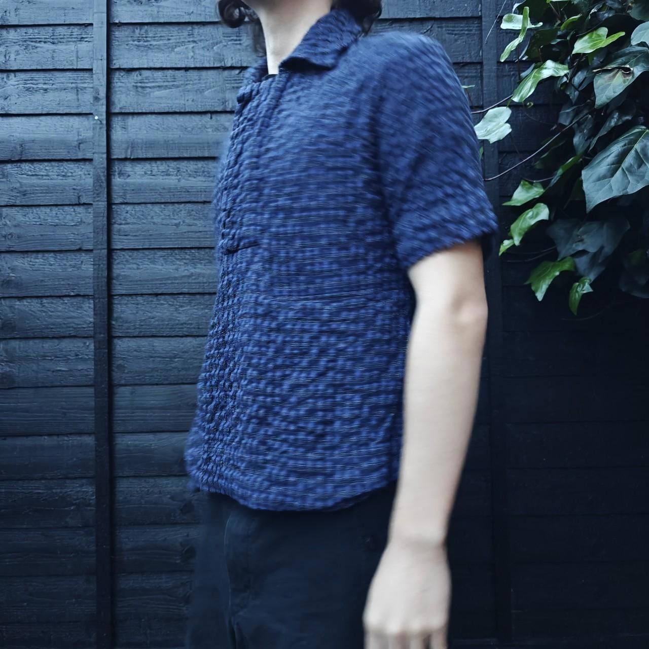 Other Japanese Style Navy Textured Boxy Shirt Size US S / EU 44-46 / 1 - 2 Thumbnail
