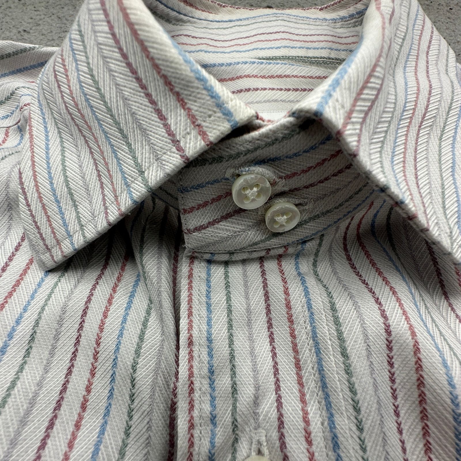 Ermenegildo Zegna Ermengildo Zegna Portofino Button Up Shirt Large Long Sleeve Size US XL / EU 56 / 4 - 11 Thumbnail