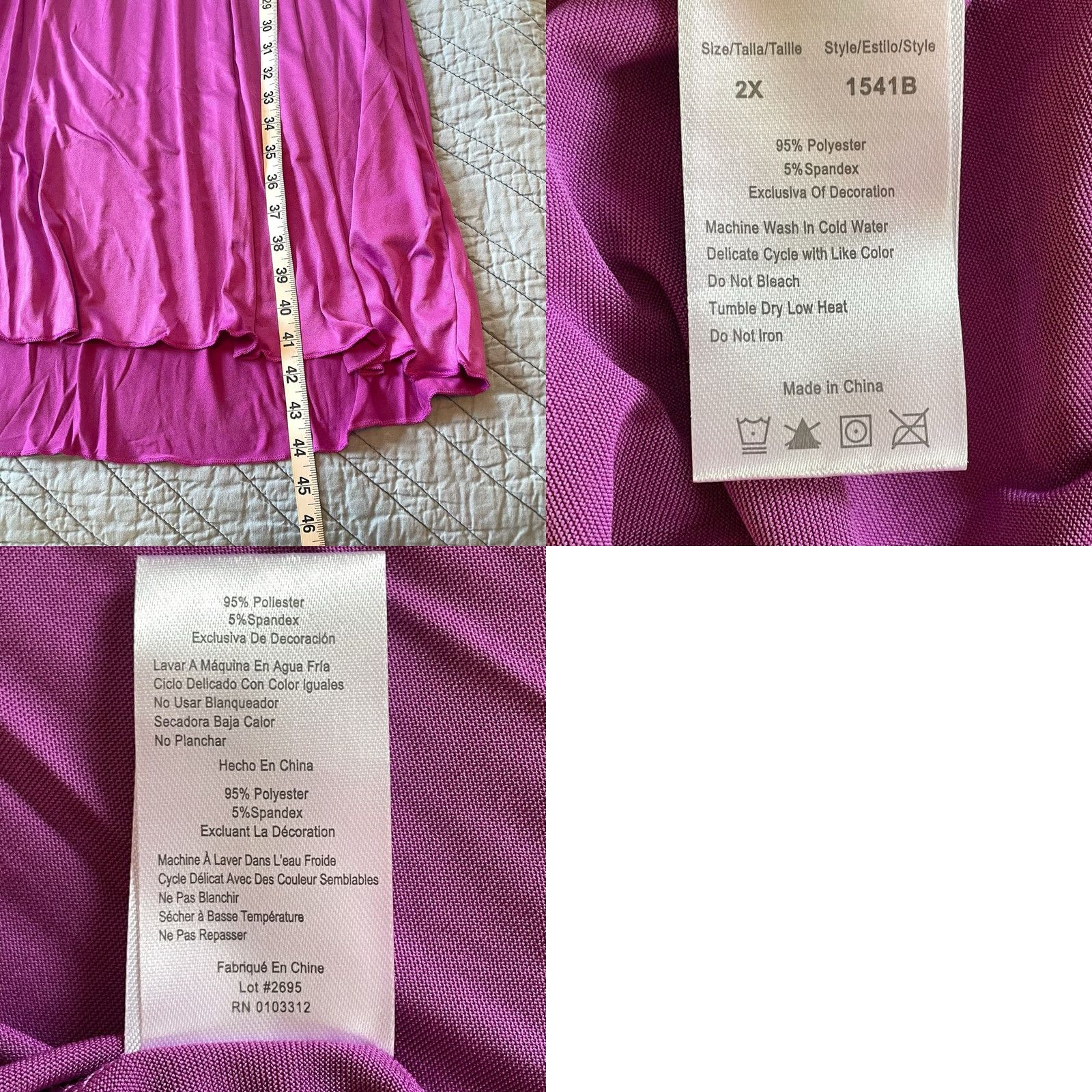 Vintage DREAMCREST Gown Women 2X Pink Nightgown Sleeveless Lace Trim Midi NWT Dreamcrest Size ONE SIZE - 8 Thumbnail