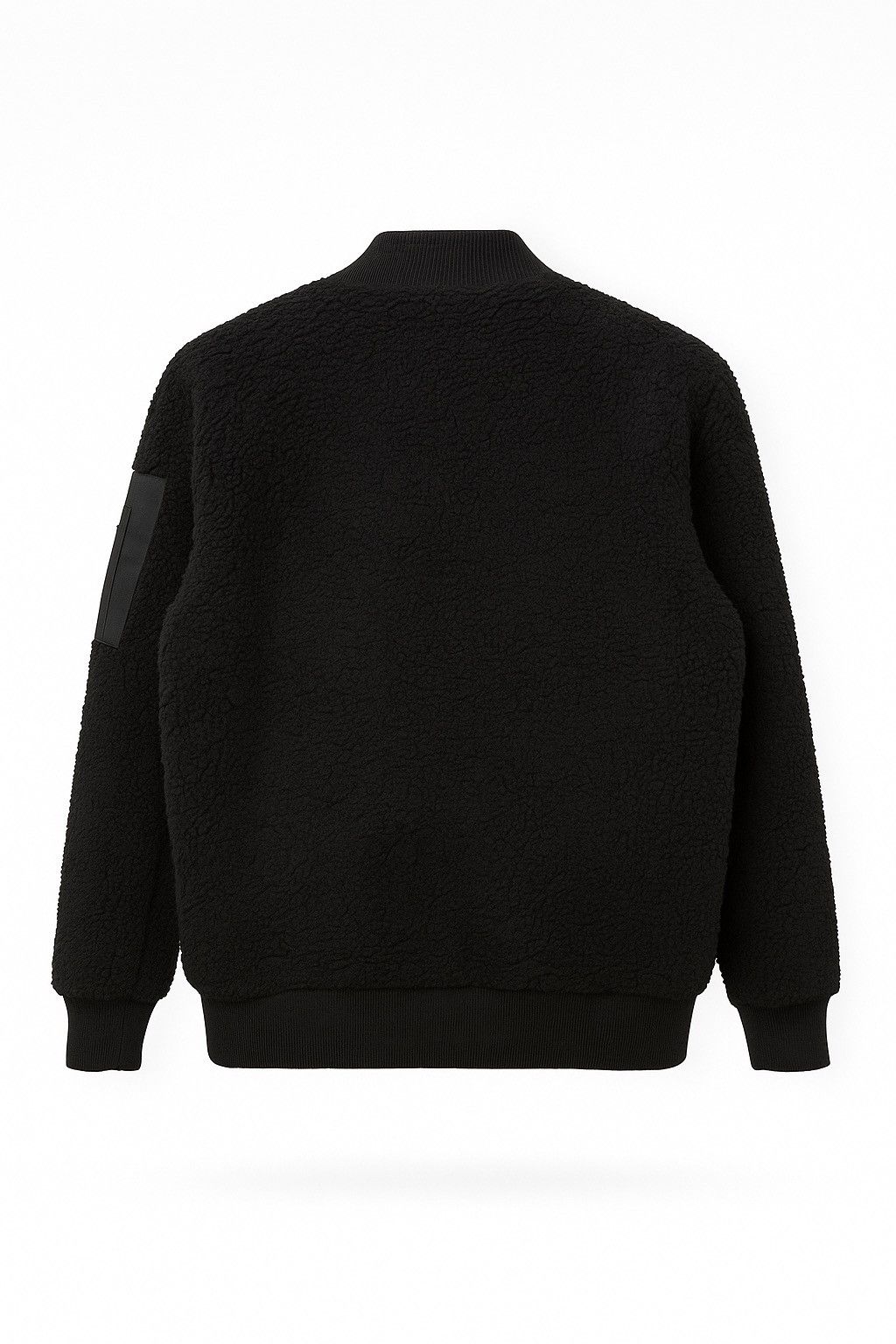 Japanese Brand Frank Stone Black Sherpa Fleece Bomber Jacket Korean Street Size US M / EU 48-50 / 2 - 2 Thumbnail