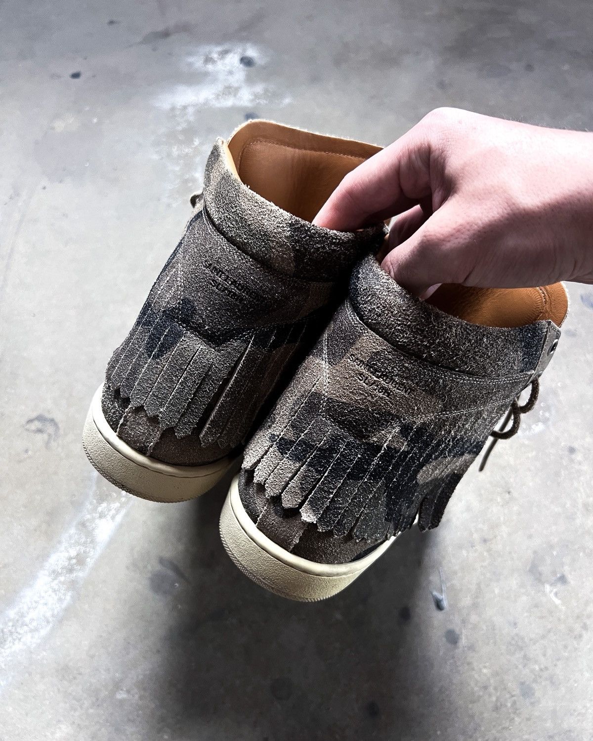 Saint Laurent Paris S/S16 CAMO FRINGE HIGH TOP SL10 Size US 8 / EU 41 - 6 Thumbnail