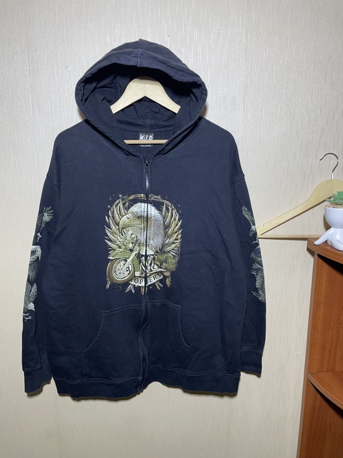 Vintage × West Coast Choppers Choppers Eagle vintage streetwear hoodie 90s Size US XL / EU 56 / 4 - 2 Thumbnail