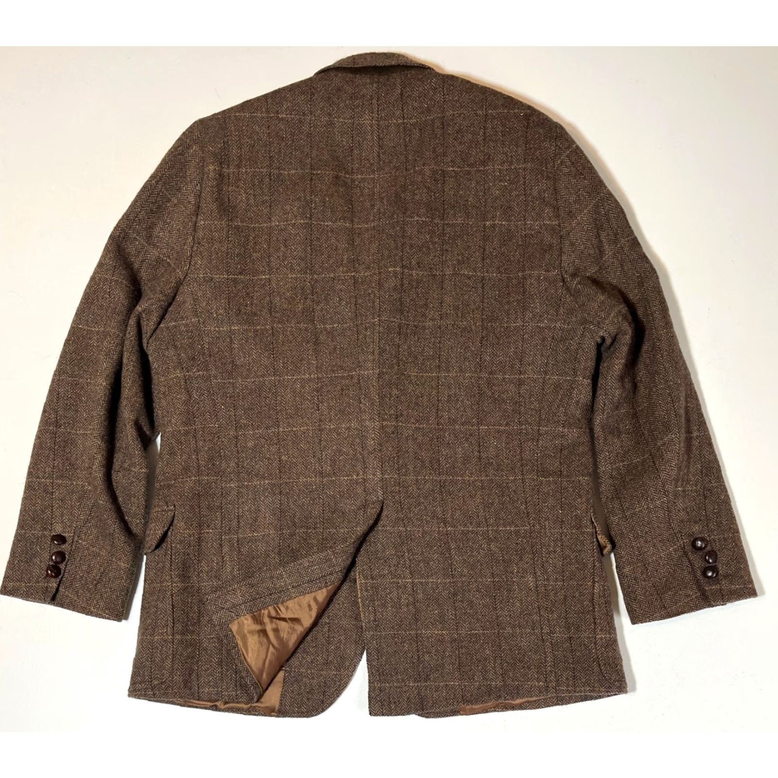 Brooks Brothers Brooks Brothers Blazer Jacket Men Wool Windowpane Brown Made in Italy 45R Regular Size 45 Brown Tweed Pockets Vintage Classic Preppy Look Mens Size 48R - 6 Thumbnail