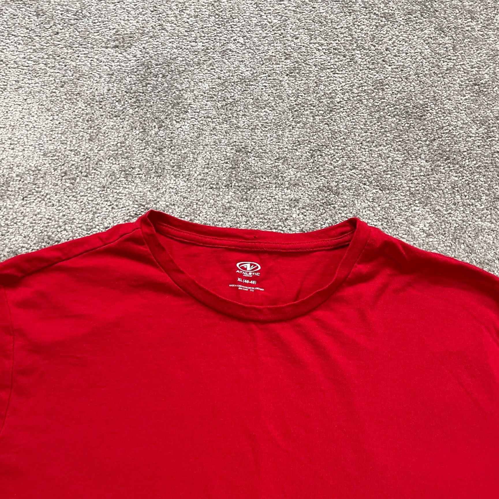 Athletic Works Athletic Works Driworks T-Shirt Mens XL Red Crew Neck Long Sleeve Tee Top Regular Fit Size US XL / EU 56 / 4 - 3 Thumbnail