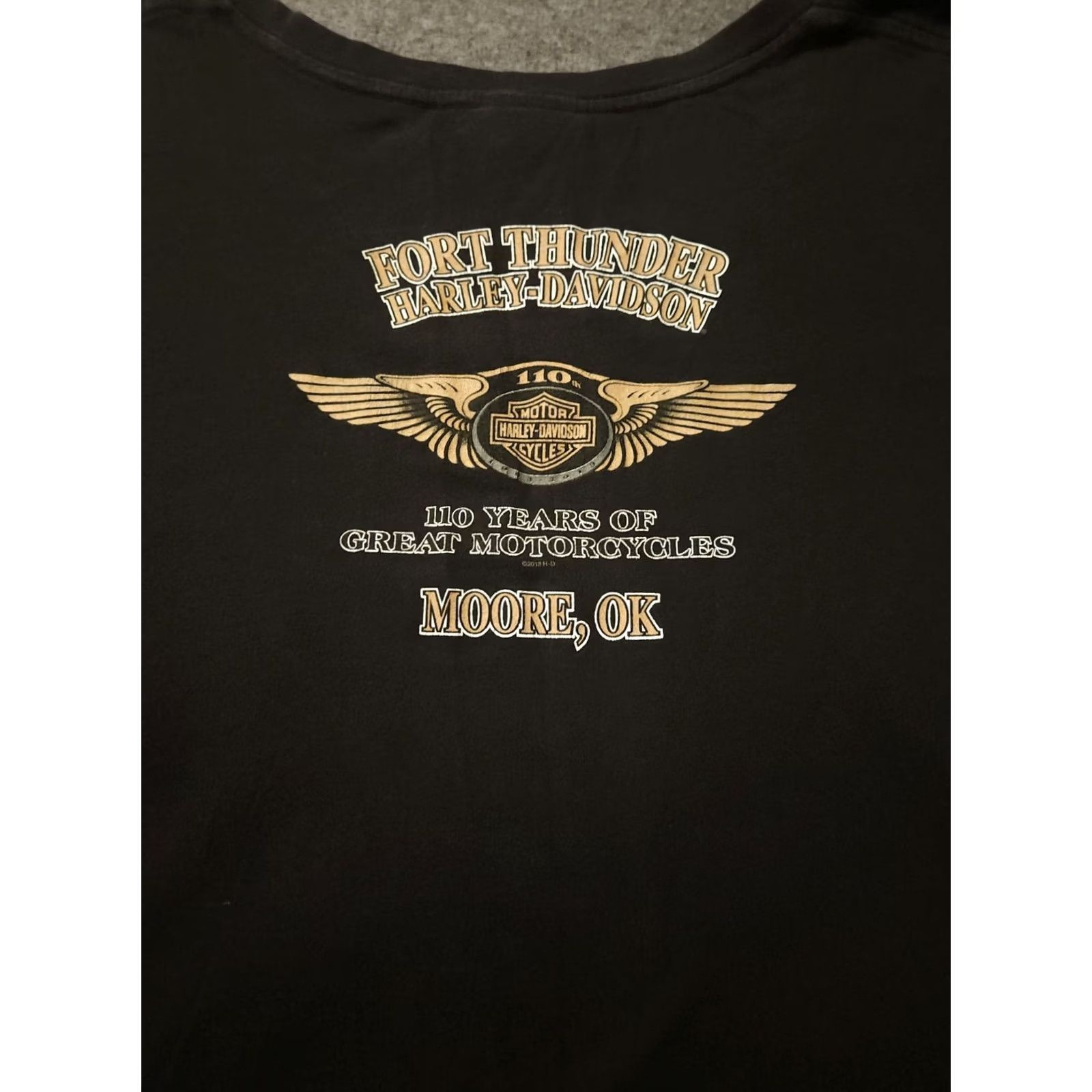 Harley Davidson Harley-Davidson USA Black V-Neck T-Shirt Women's 1X Short Sleeve Motorcylces Size XL / US 12-14 / IT 48-50 - 6 Thumbnail