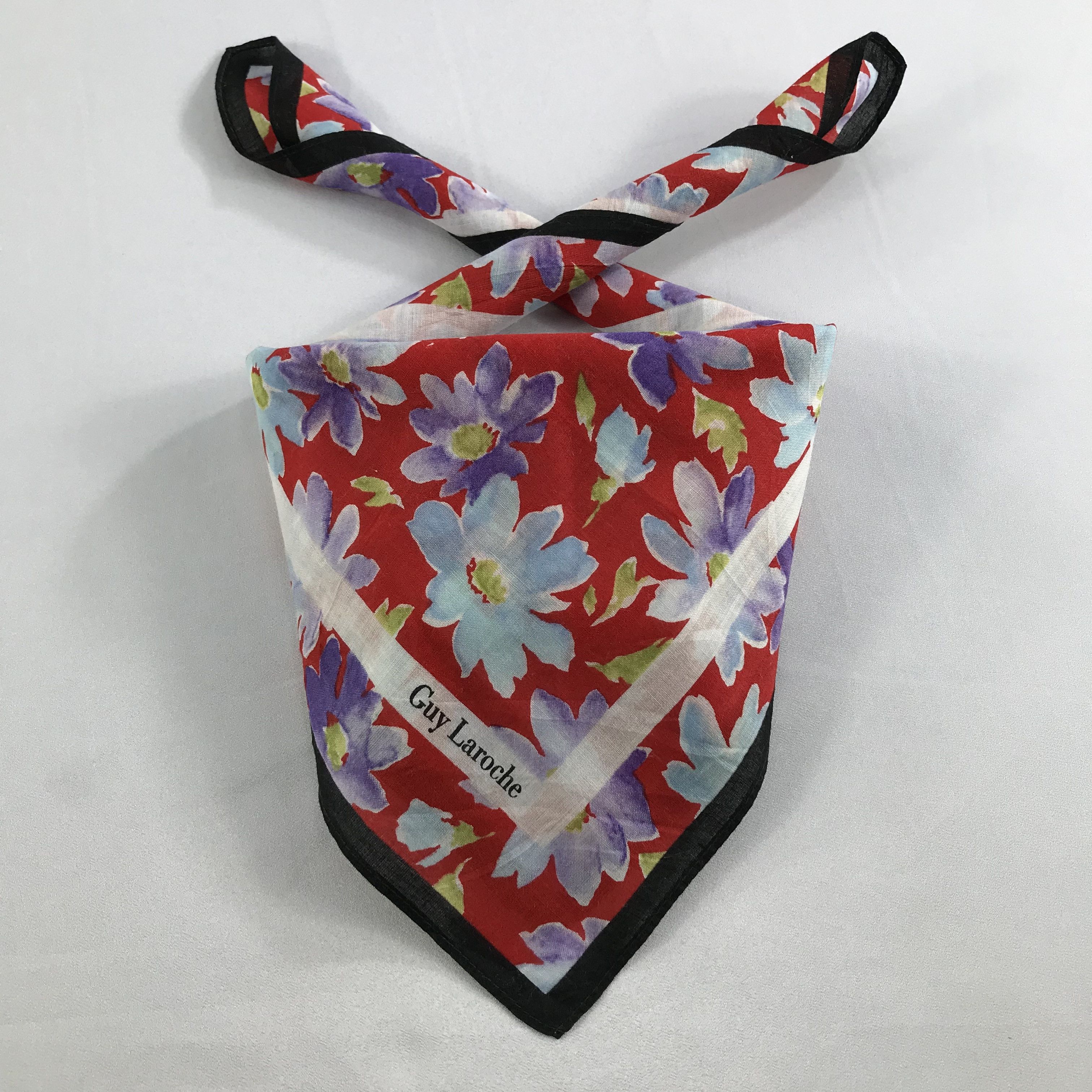 Guy Laroche × Vintage Guy Laroche Bandana / Handkerchief / Neckerchief - S2600 Size ONE SIZE - 3 Thumbnail