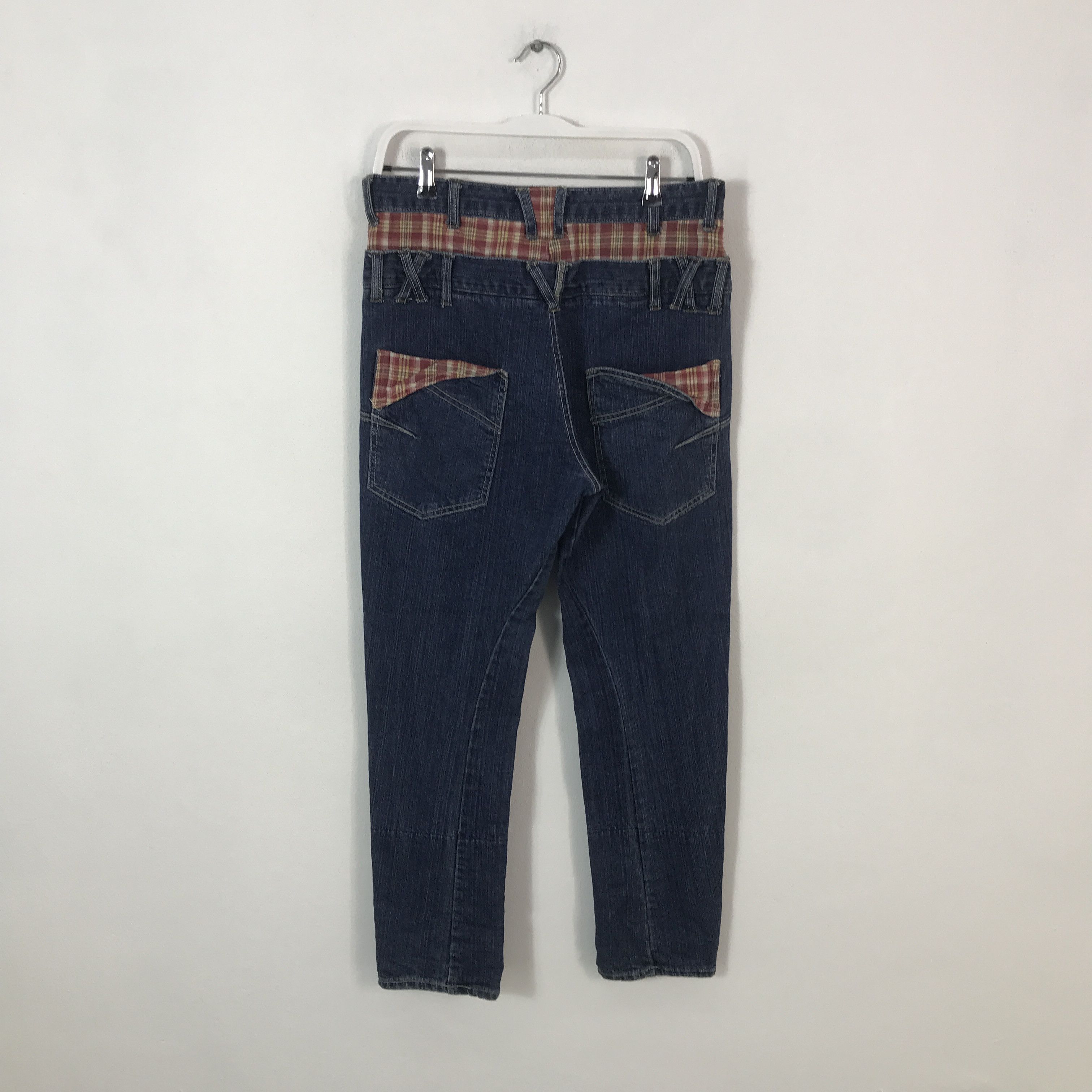 Japanese Brand Double waist design contno. denim Pants Size US 30 / EU 46 - 4 Thumbnail