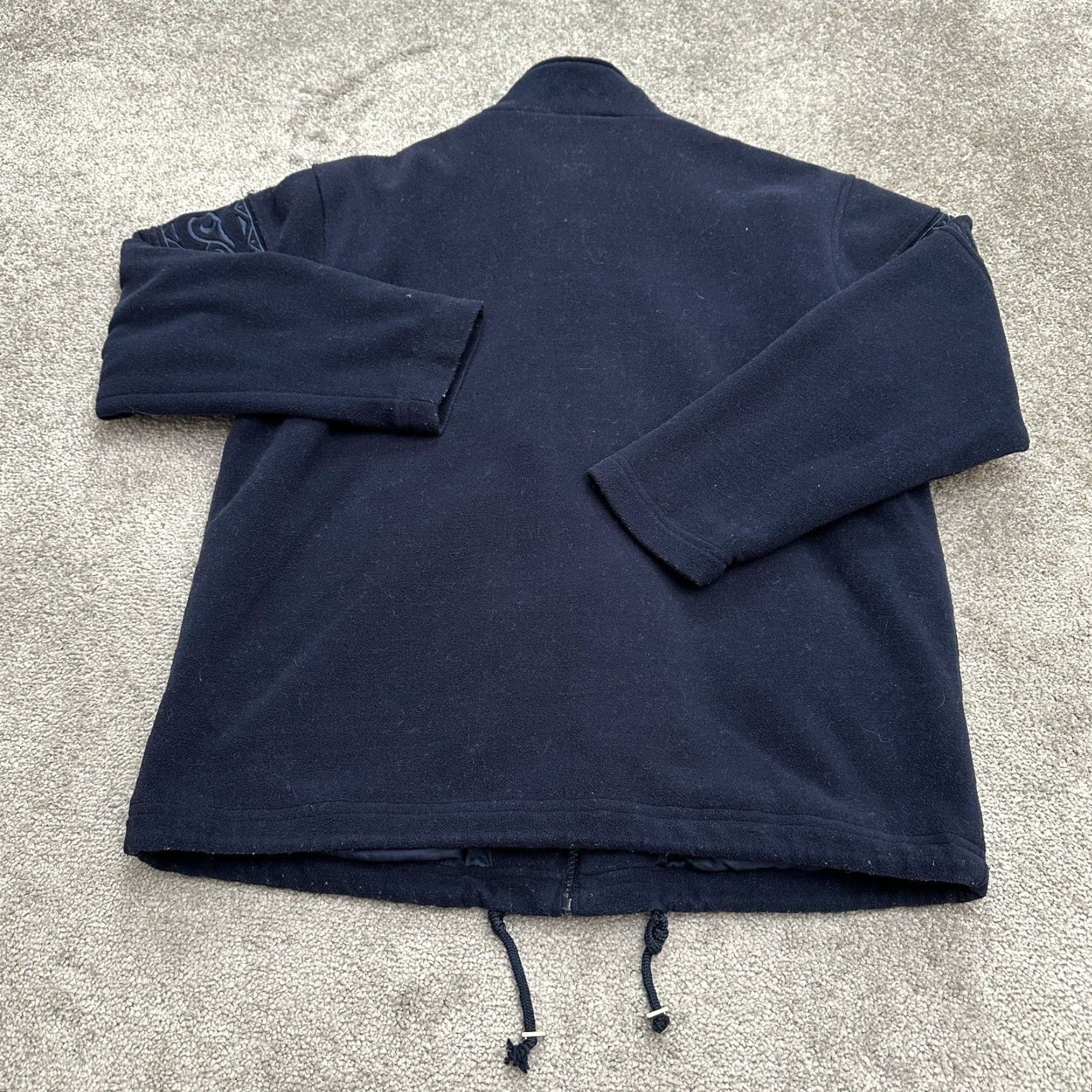 Vintage Dressbarn Jacket Women Large Navy Blue Full Zip Pocket Mock Lined Outdoor Solid Size L / US 10 / IT 46 - 2 Thumbnail