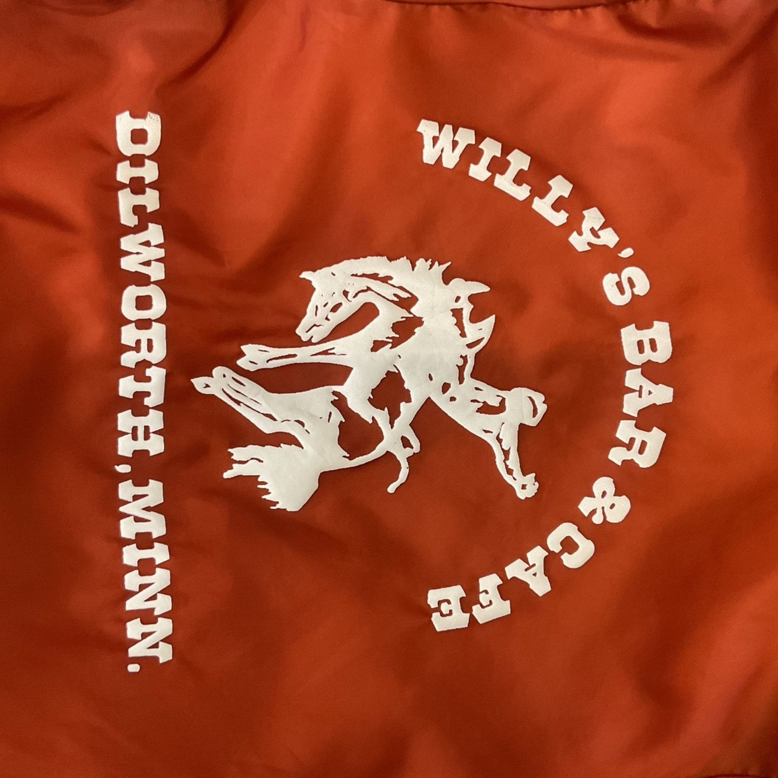 Vintage Vintage 80s Will’s Bar & Cafe Windbreaker Snap on Jacket Size ONE SIZE - 5 Thumbnail