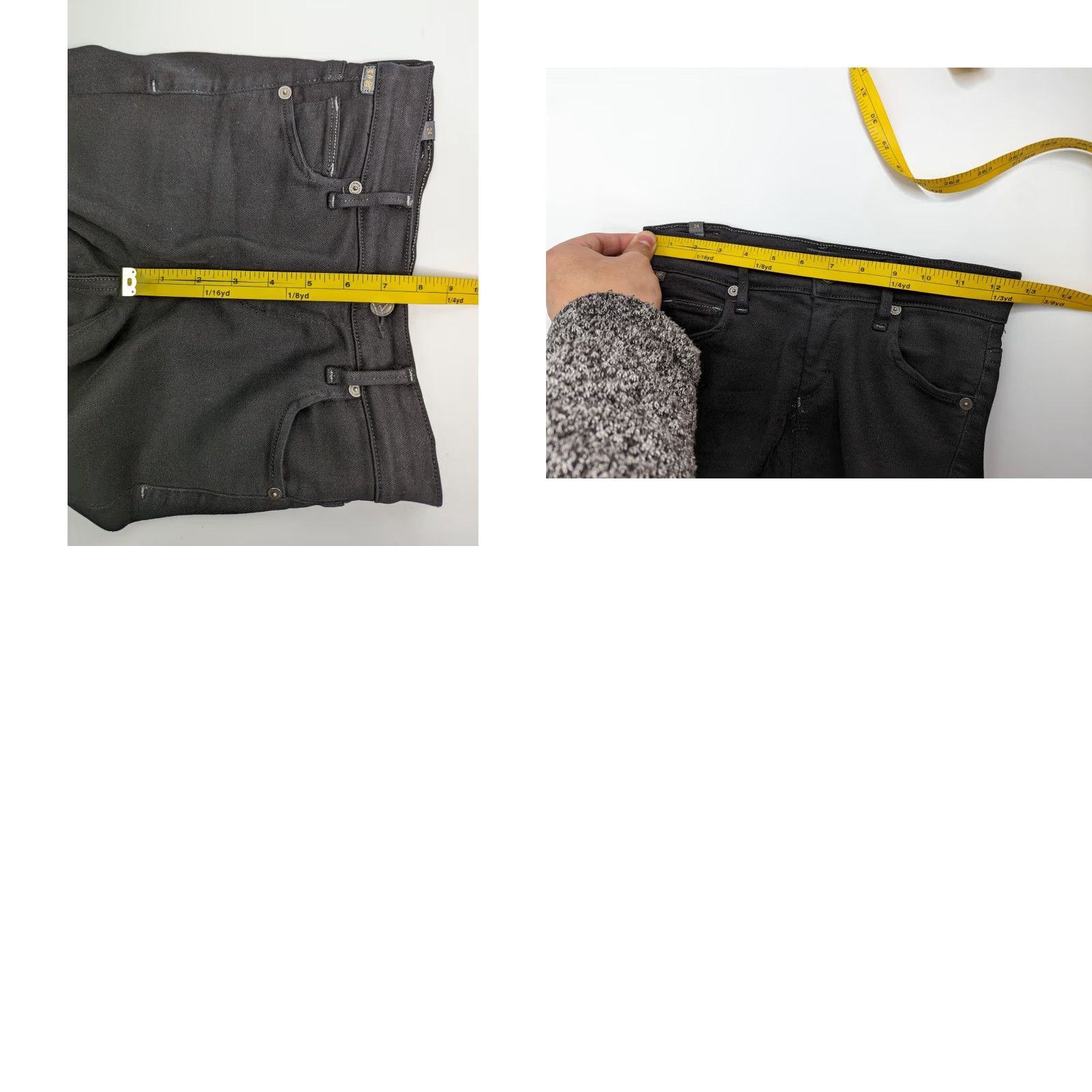 Citizens Of Humanity COH Citizens of Humanity Avedon Skinny Jeans Size 24 Black Denim 1300 Size 42" / US 20 - 9 Thumbnail