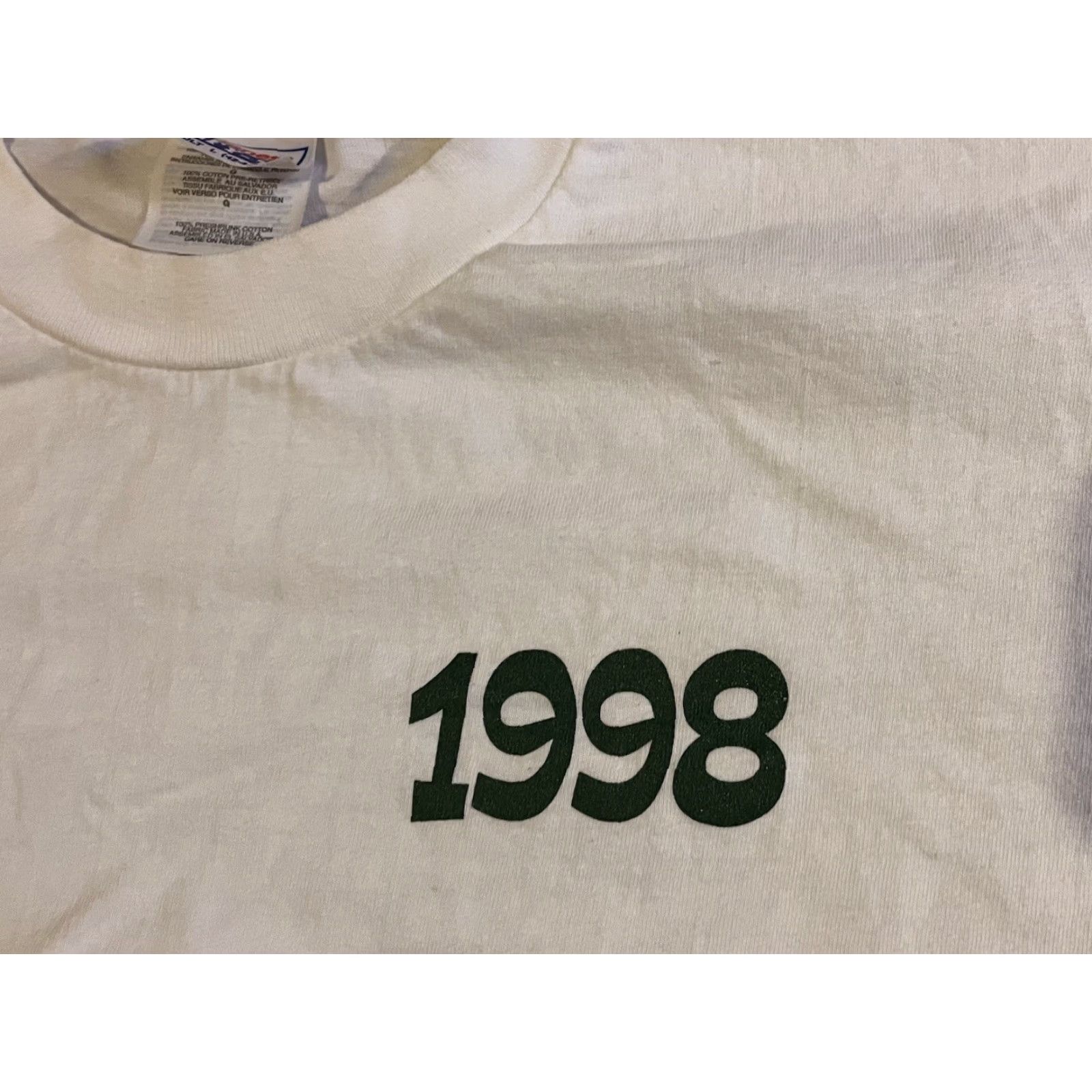 Hanes VINTAGE Hanes Camp Weitzel Lake Champlain Wesport New York 1998 Shirt Men’s Large White 90s Logo Size US L / EU 52-54 / 3 - 4 Thumbnail
